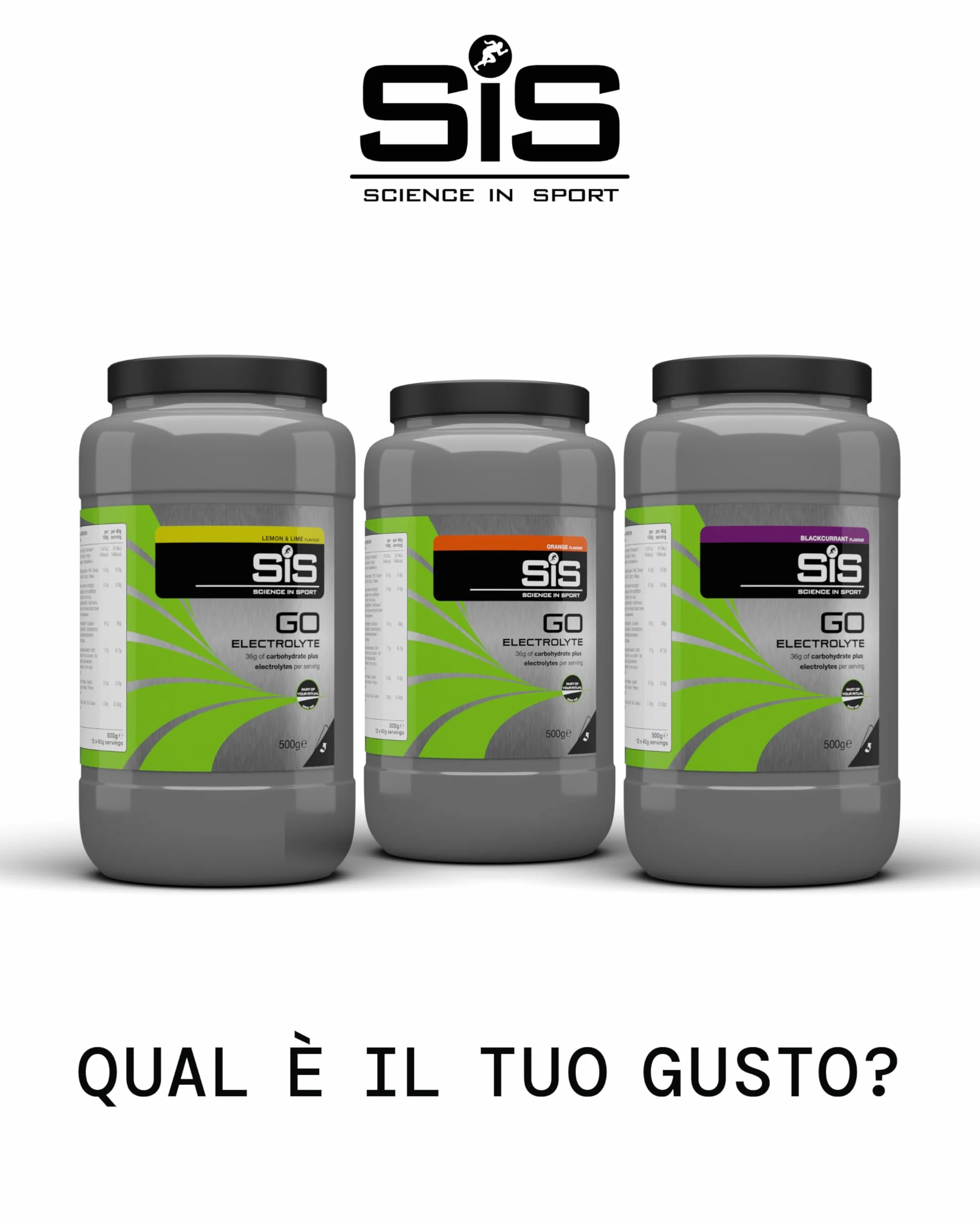 Science in Sport GO Elettroliti in polvere 500g Limone e lime - Bevanda sportiva vegana isotonica