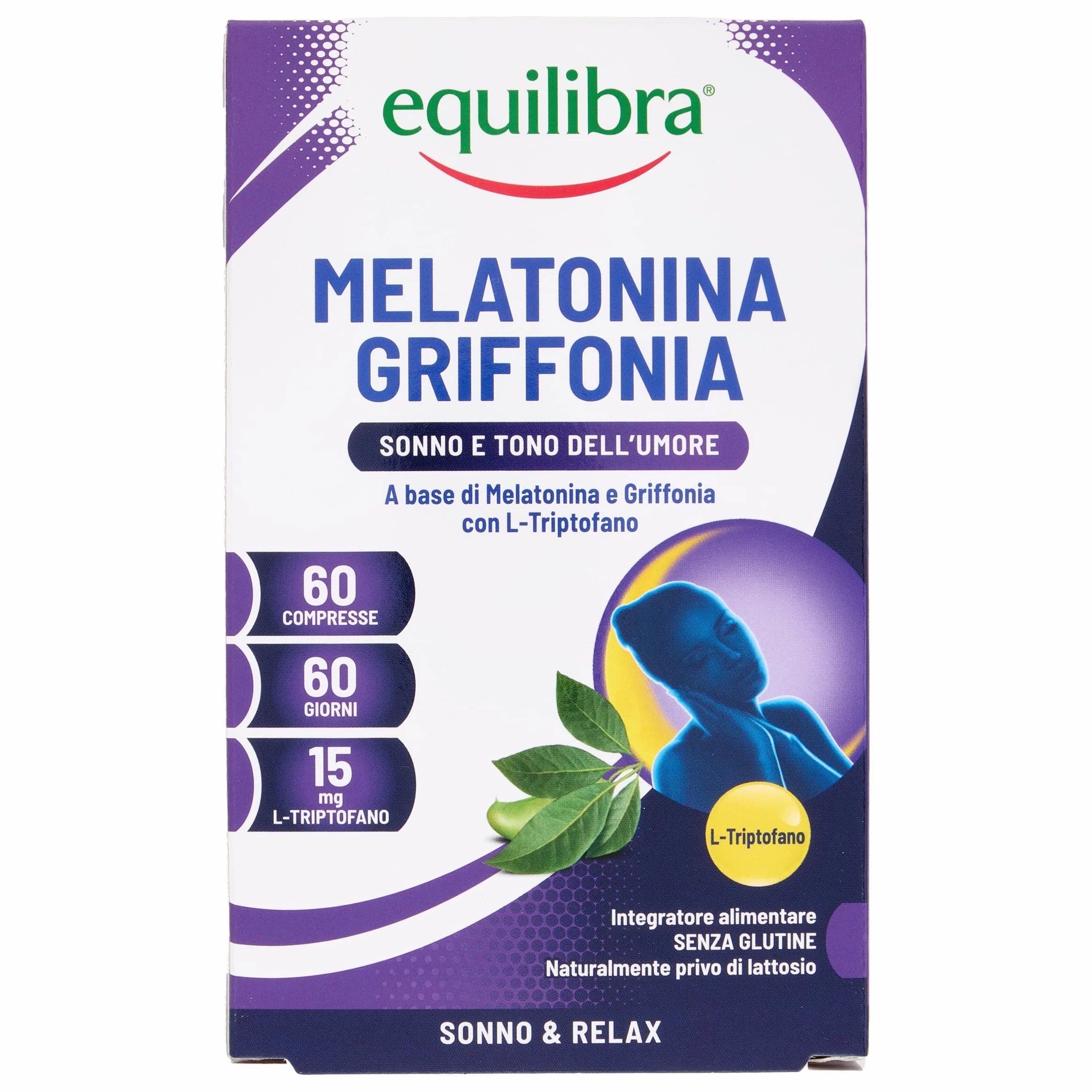 Equilibra Melatonina + Griffonia Integratore Alimentare 60 Compresse