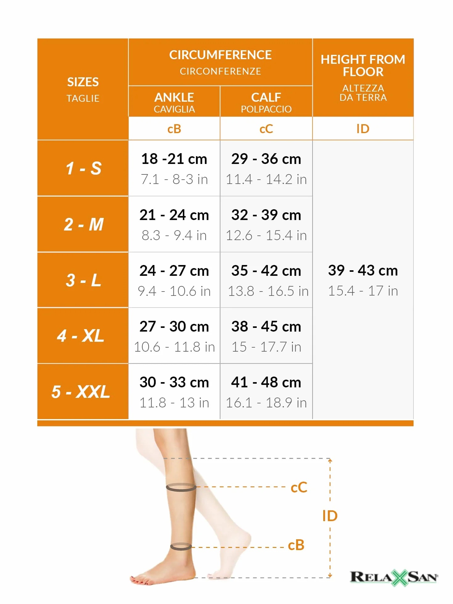 Relaxsan Antitrombo M0350A gambaletti punta aperta antiembolismo K1 compressione graduata 18-23 mmHg