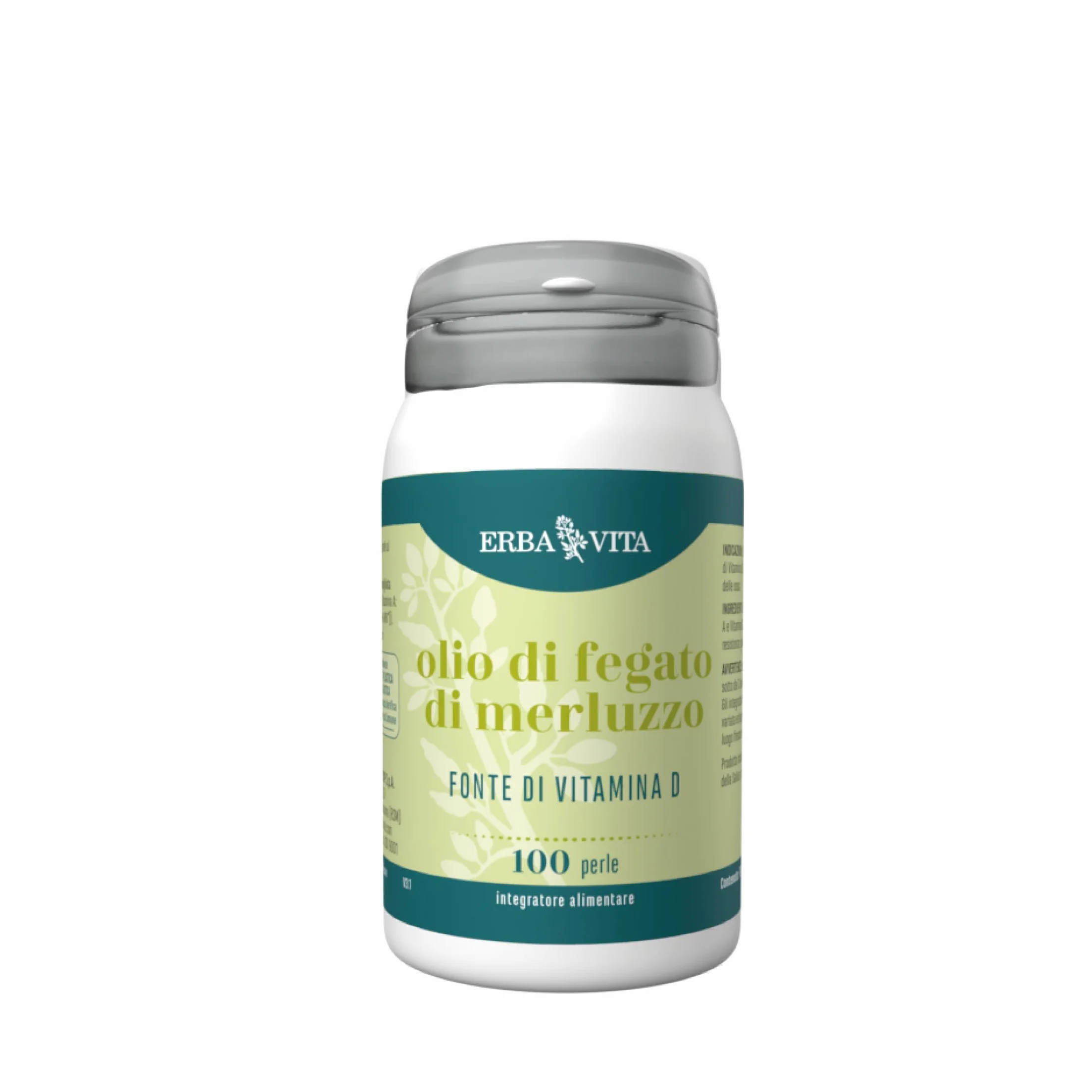 ERBA VITA Integratore Alimentare Olio Di Fegato Di Merluzzo Perle 100 Unità