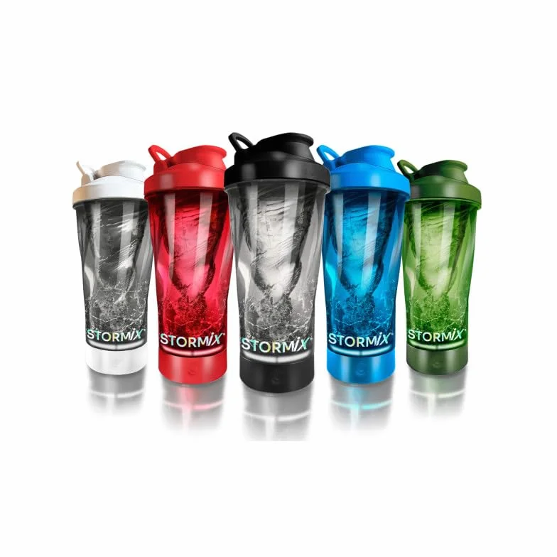 Stormix - Shaker elettrico | Mixer di alta qualità | Preparazione omogenea per proteine, pre Workout | Capacità 700 ml | Tritan e ABS, senza BPA | Basso volume sonore | Ricaricabile USB
