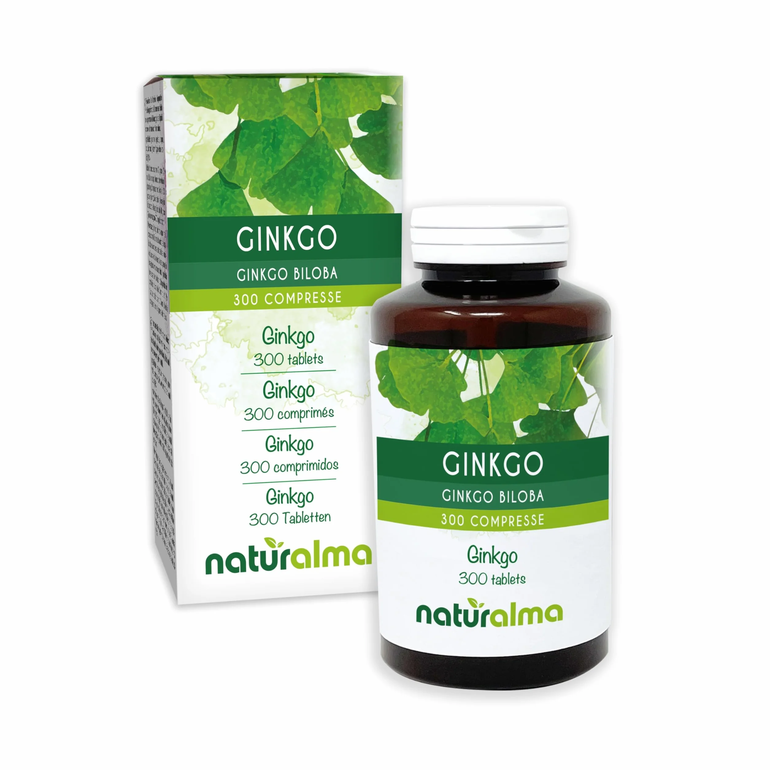 Ginkgo biloba foglie Naturalma 150 g 300 compresse Integratore alimentare