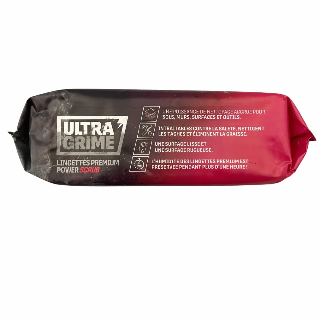 UltraGrime Pro Power Scrub Salviette industriali potenti 80 salviette umidificate 38 cm x 25 cm