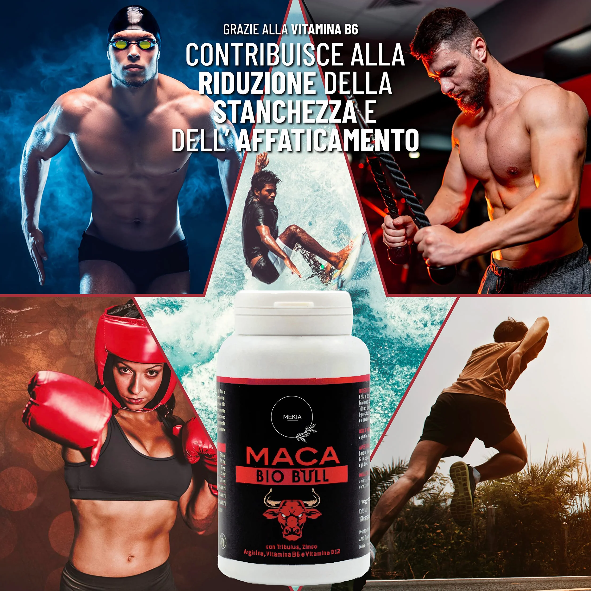 Tribulus Terrestris e Maca Peruviana nera con L Arginina. Integratore uomo alte prestazioni + Vitamine B + Zinco, boost testosterone .Incremento Massa Muscolare Potente Energizzante Uomo