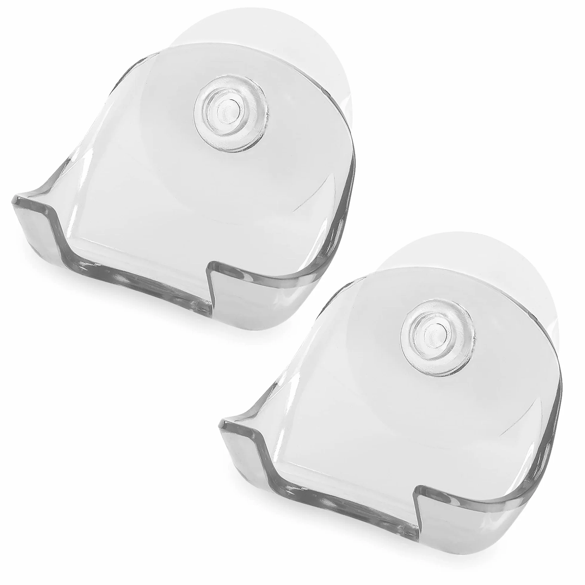 kwmobile Porta Rasoio a Ventosa - 2X Supporto Porta Lametta Universale da Parete - Organizer Universale Bagno per rasoi Gancio da Appendere - No Trapano