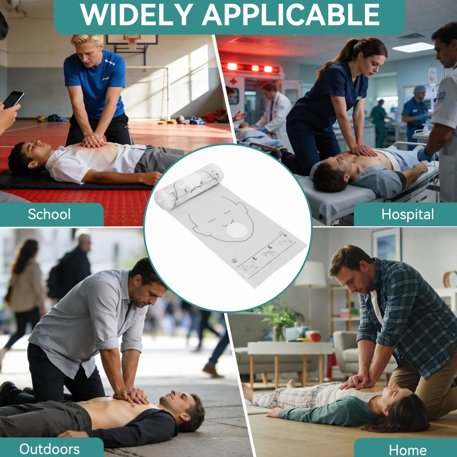 Barriera per Rianimazione Cardiopolmonare, Visiera Monouso Protezione Personale, Visiere Facciali Emergenza