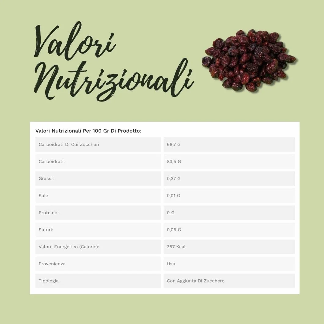 NATURA D'ORIENTE | Mirtilli Interi Disidratati USA 250g – Mirtilli Rossi Essiccati Selezionati – Frutta Disidratata Naturale – Ideali per Snack, Colazioni e Ricette – Qualità Premium