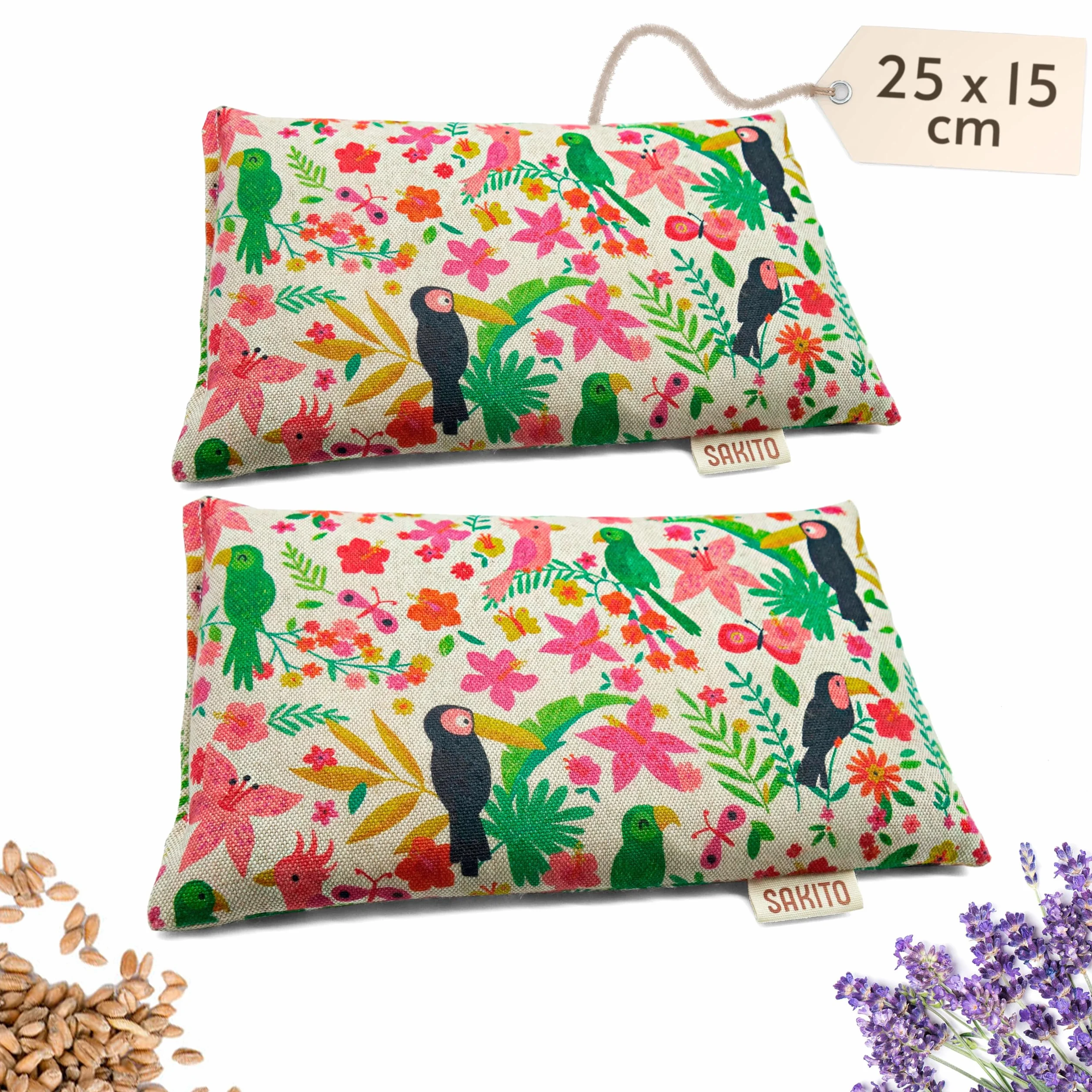 2 (uds) Cuscino Termico Microonde (25x15 cm) - Terapia Naturale per lo Stress e i Dolori Muscolari - Uso Caldo o Freddo - Elevata Ritenzione del Calore - Tessuto di Prima Qualità - Profumo di Lavanda