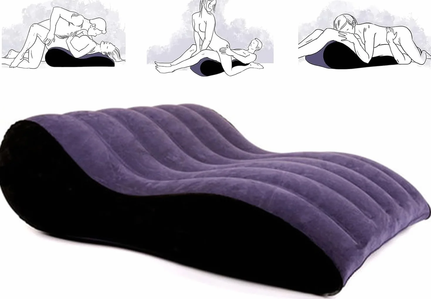 Cuscino Gonfiabile per Sesso a Cuneo, Rampa per Posizioni Sessuali, Cuscino Lombare Multi Funzione, Mobili Erotici BDSM