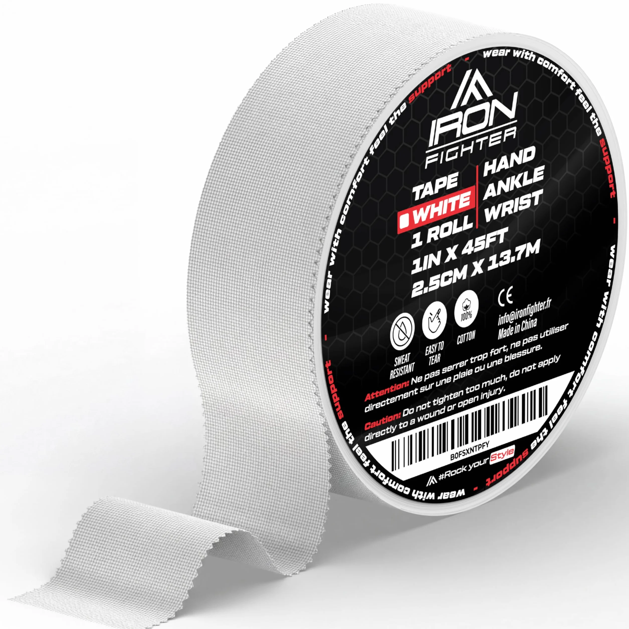 Tape Sportivo Dito 13,7m BJJ Brazilian Jiu Jitsu Arrampicata Grappling Judo Pallavolo Culturismo Taping
