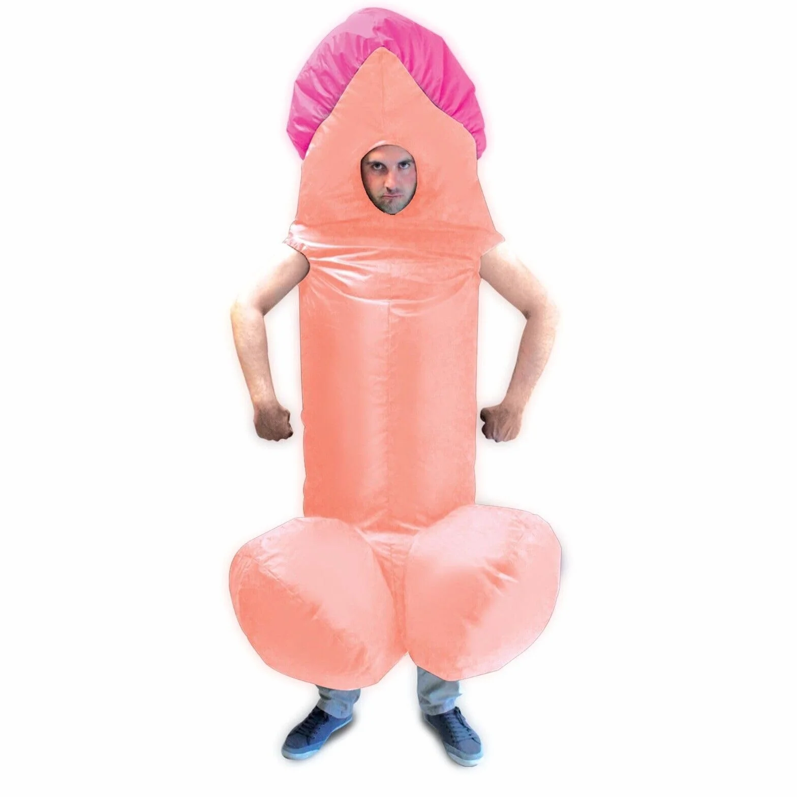 Costume intero gonfiabile pisello sexy festa addio al nubilato hot party gadget per adulti 18+