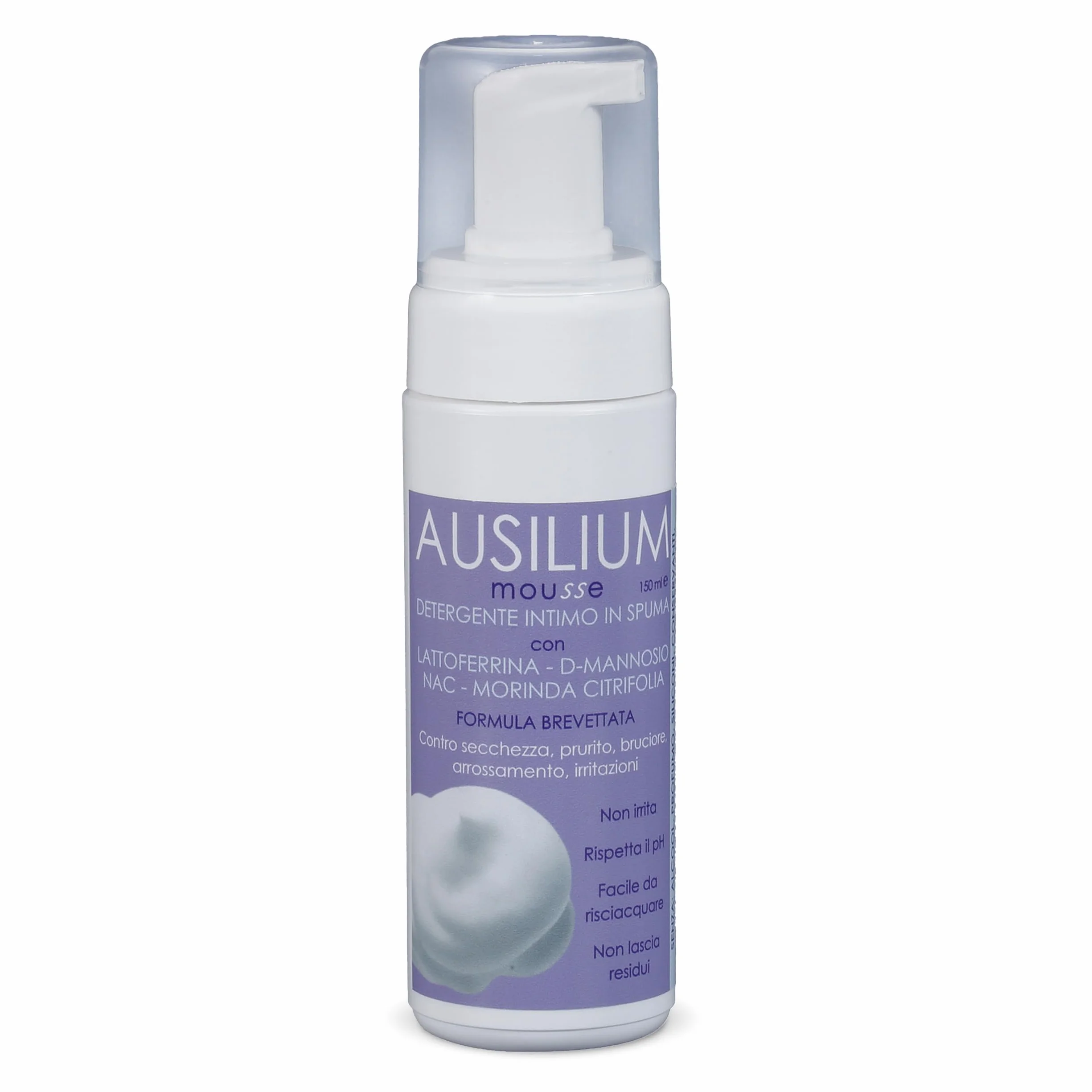 Deakos Ausilium Mousse Detergente Intimo Donna Antibatterico Lenitivo con Lattoferrina D Mannosio NAC Morinda Antiodore Senza Parabeni Siliconi