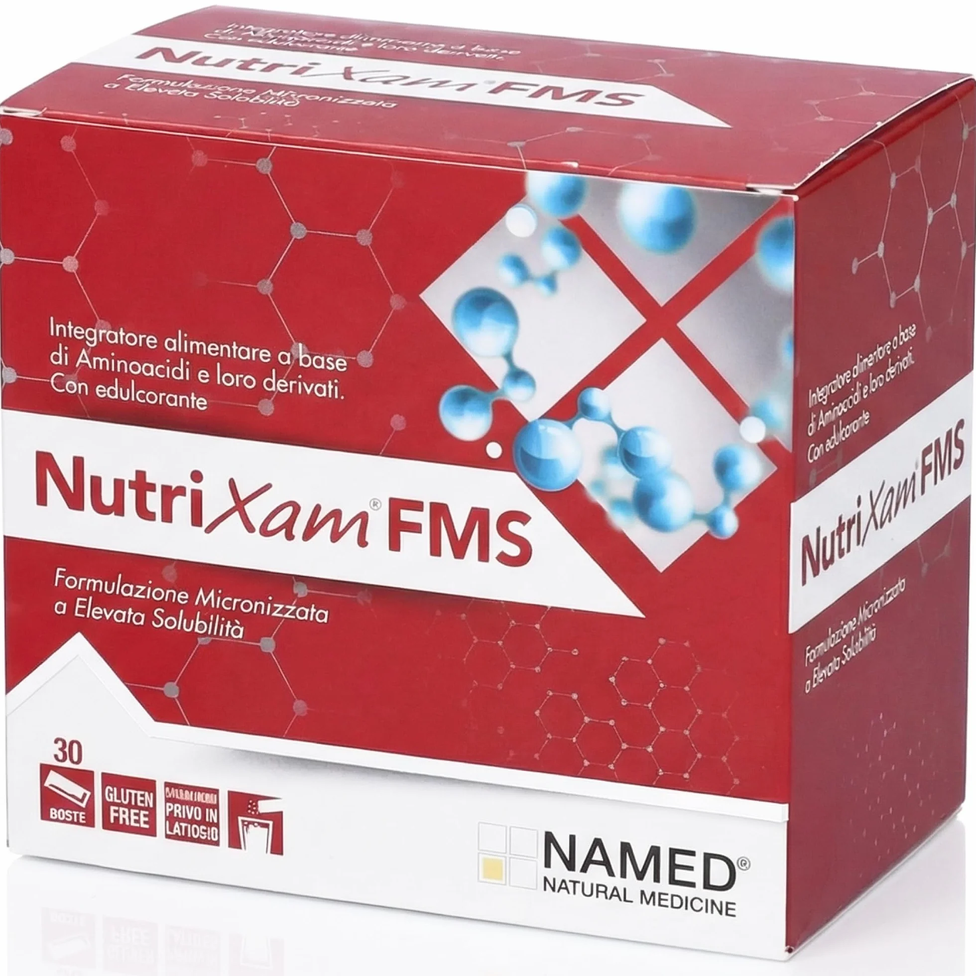 NAMED Nutrixam Integratore Aminoacidi Essenziali EAA | Aminoacidi Ramificati BCAA | Supporto per Recupero Muscolare, Energia e Benessere Fisico | Integratore Completo Adulti | FMS, 30 Buste