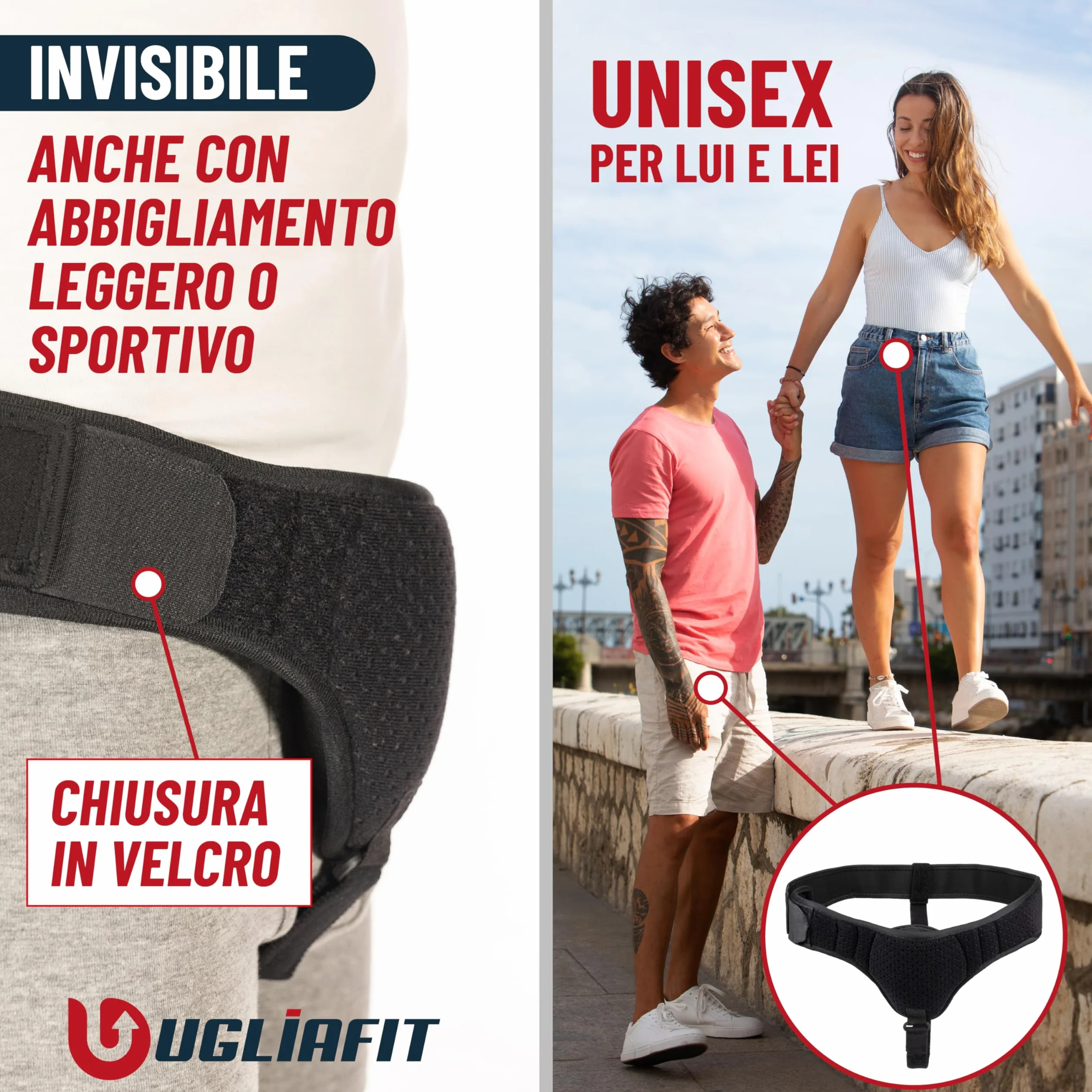 Slip Ernia Inguinale Uomo e Donna Panciera Maschile Regolabile e Flessibile Mutande Per Ernia Inguinale Uomo