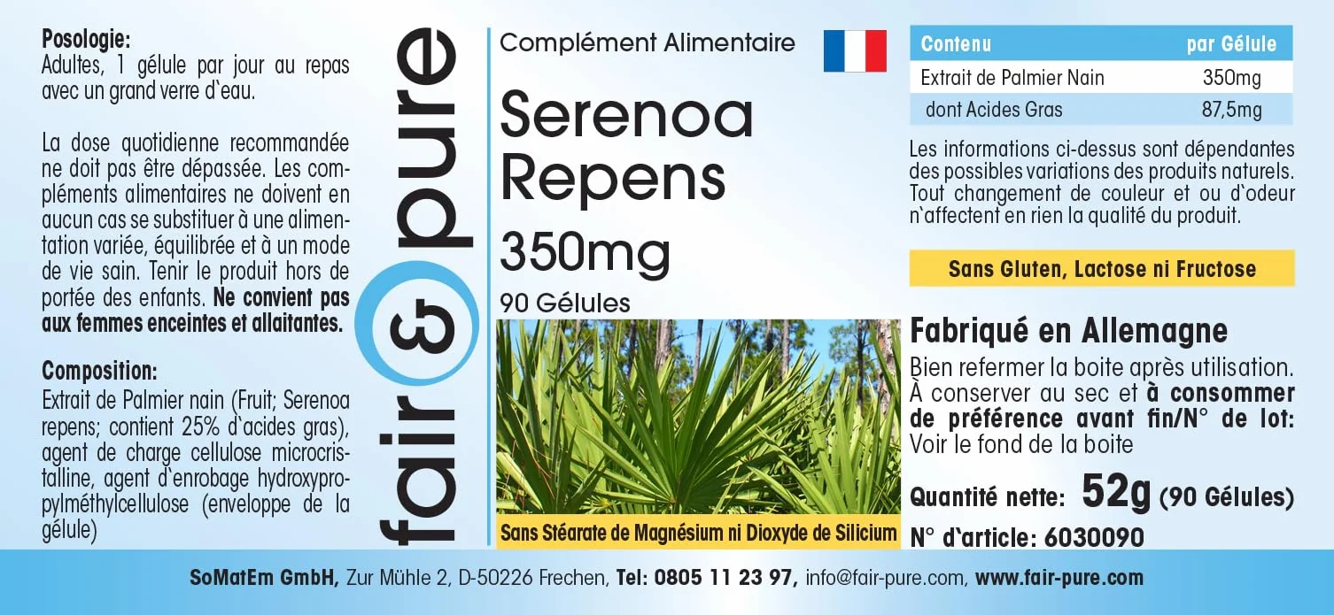 Fair & Pure Saw Palmetto 350mg con Beta-sitosterolo 90 Capsule
