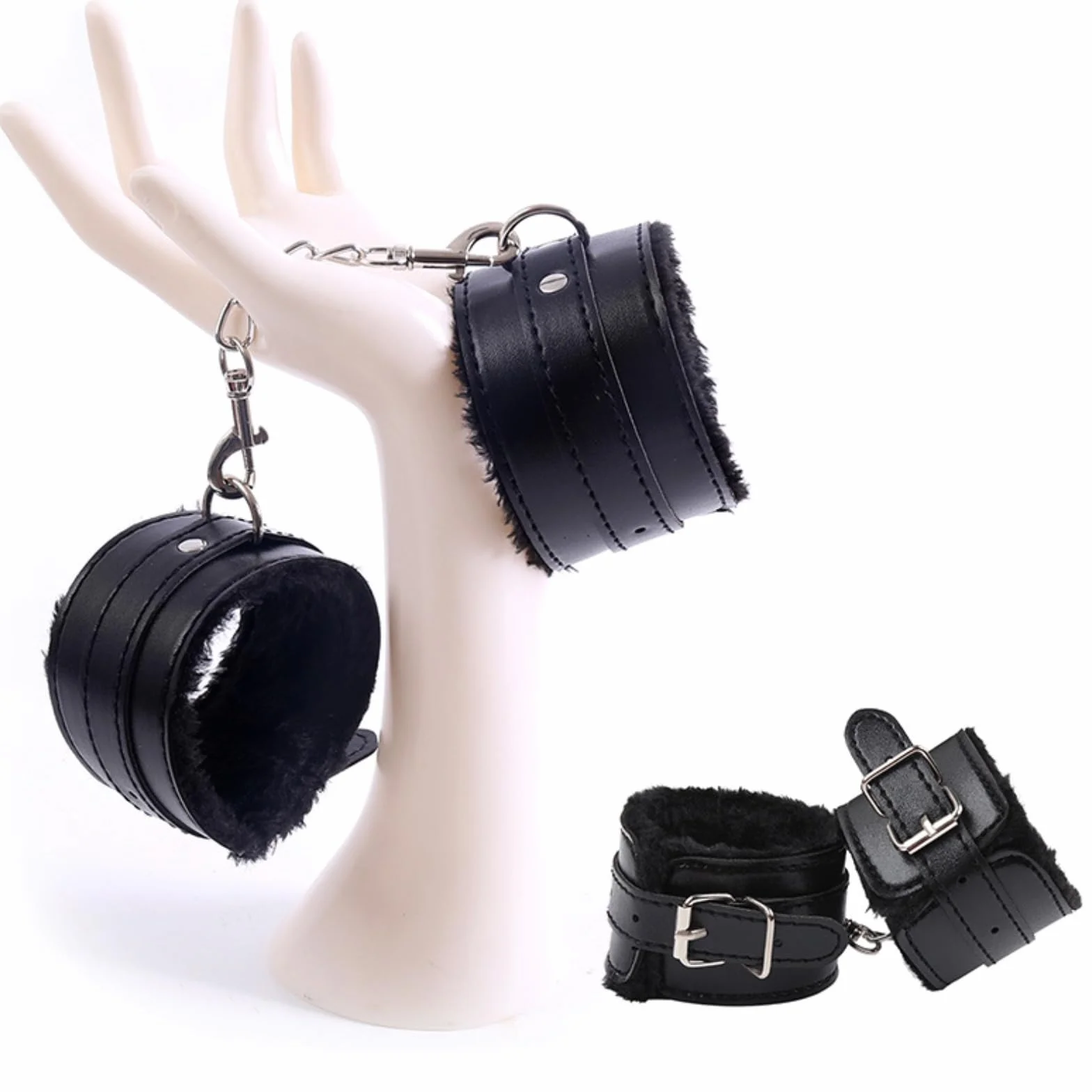 Hdynasty Manette di Peluche in Pelle Accessori per Il contenimento di Mani e Piedi da Donna, Attrezzatura Alternativa per Lo Yoga
