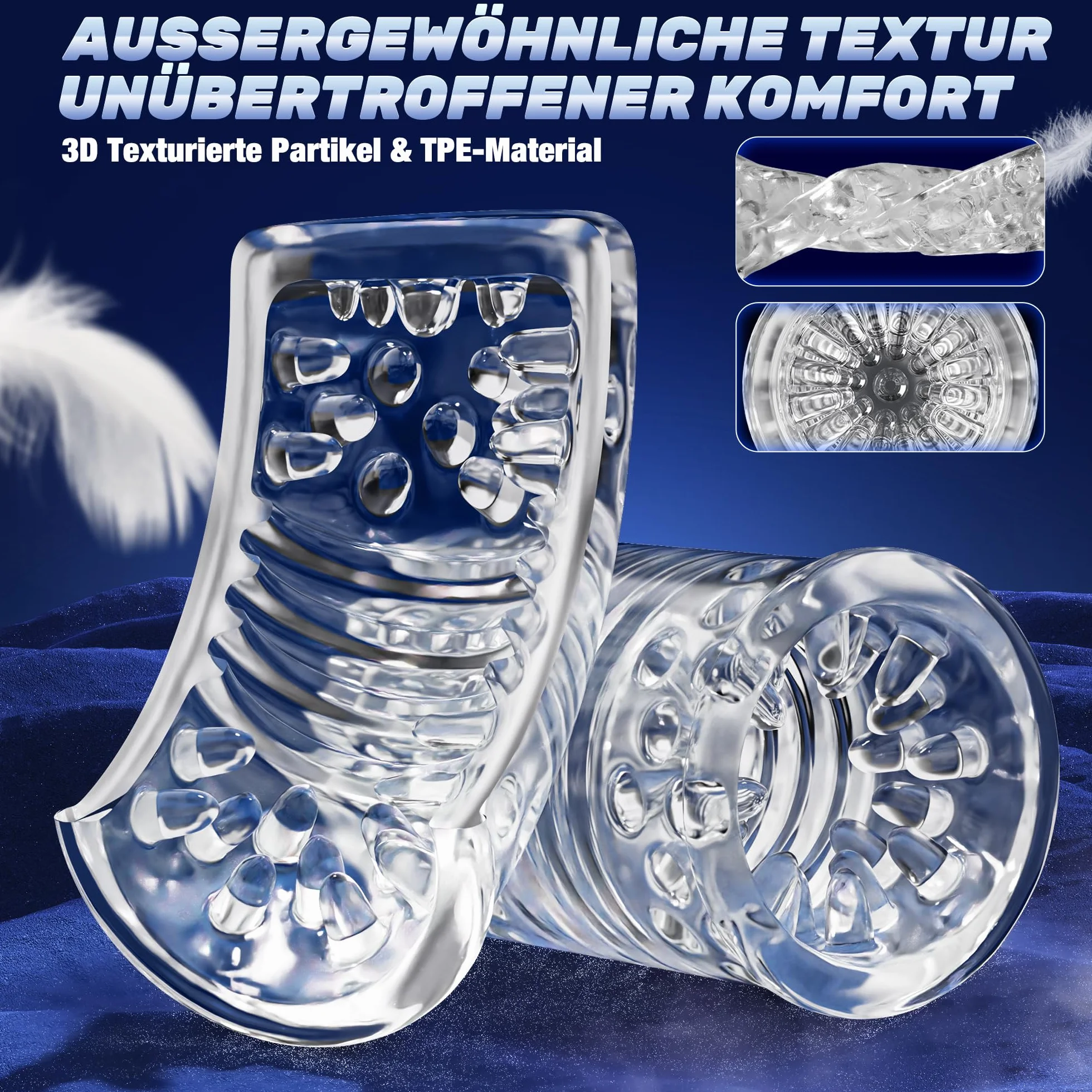Masturbtore per Uomini Mano Libera Controllo Manuale dell'App Sex Toys, Masturbatore Uomo con 7 Modalità di Funzione Telescopica e Rotante, Masturbatori a Coppa Manuali
