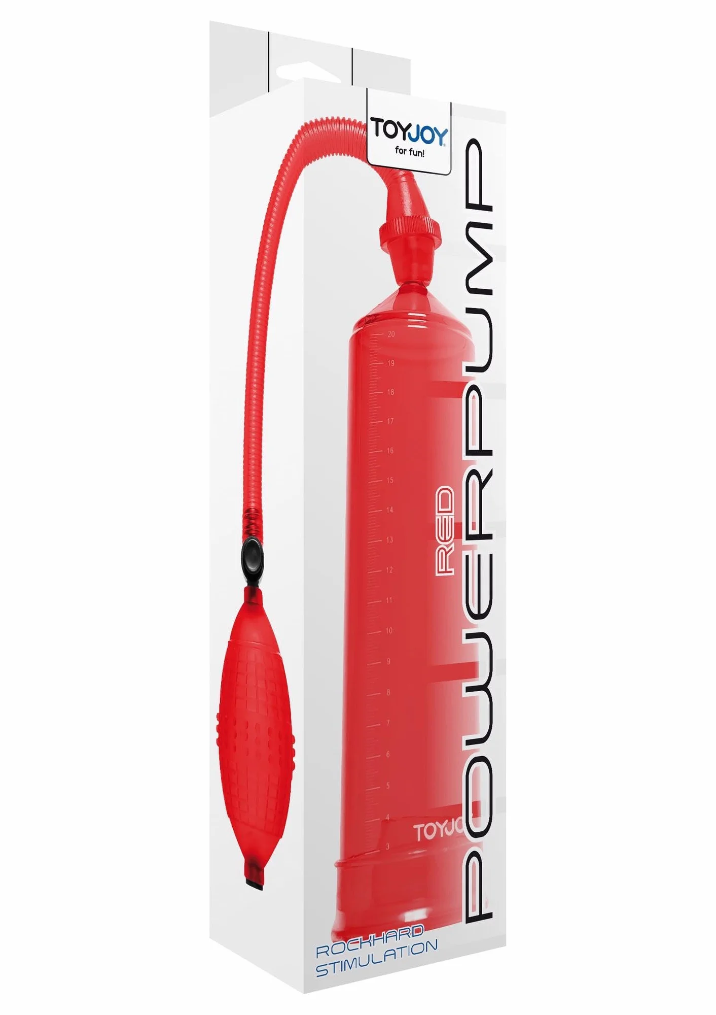 Pompa Sviluppatore Pene 21 x 5,5 cm, ROSSO