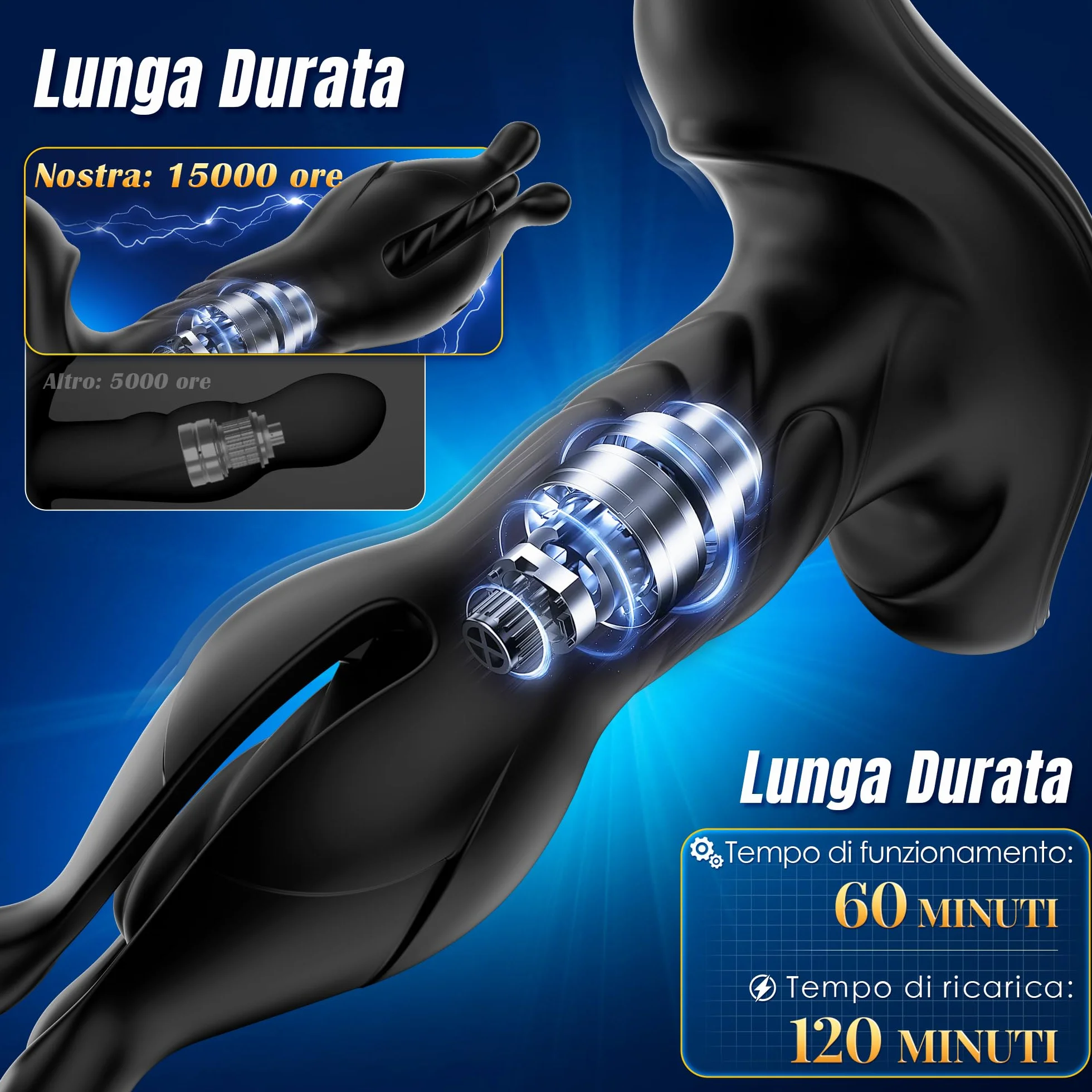 Plug Anale-dilatatore Uomo Analesex Toy, Vibratore Anale Massaggiatore Prostatico con 9 Espansione 9 Spinta 9 Vibrazione, Butt Anal Plug Vibratoreper Uomo Professionale, Toys Sessuali per Uomini