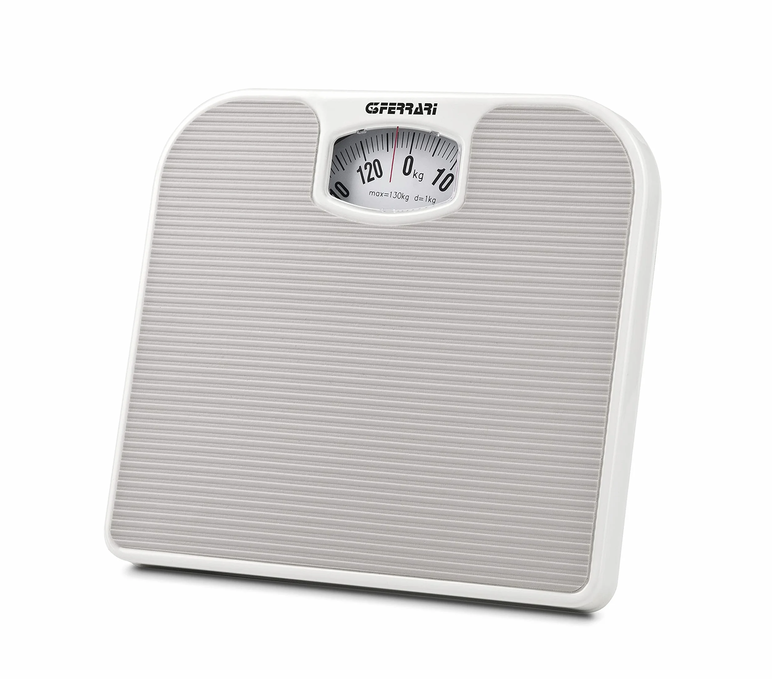 G3 Ferrari G30048 Bilancia pesapersone meccanica 130 kg Divisione 1 kg Pedana antiscivolo Design vintage Grigio