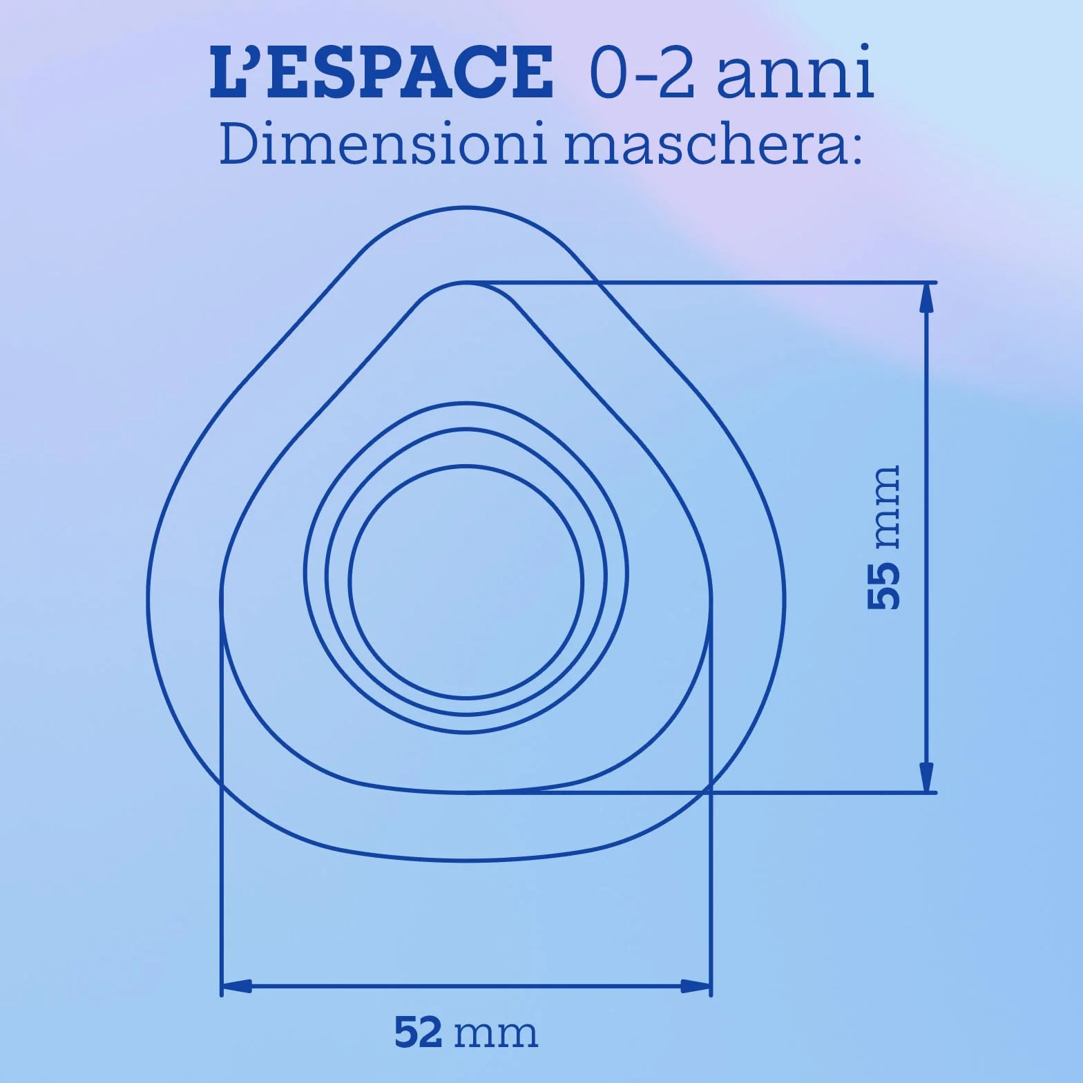 Air Liquide Healthcare, L'ESPACE, Camera Distanziatrice con Maschera Infant, per Neonati da 0 a 2 Anni, Distanziatore per Inalatori, Adatto al Trattamento dell'Asma, Compatibilità Universale