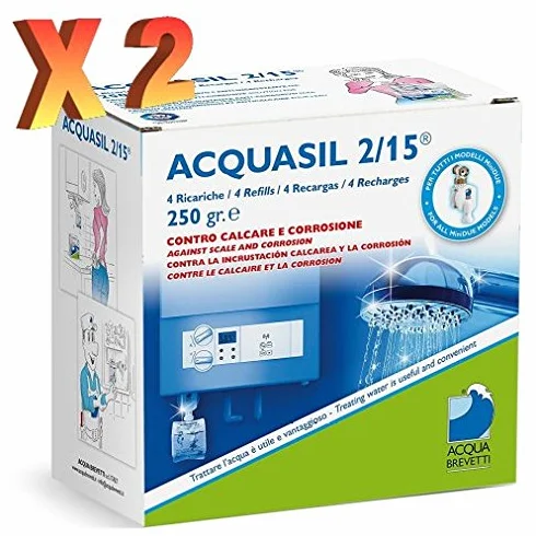 Acquasil 2/15 Ricariche Polifosfato 250g 8 Pezzi