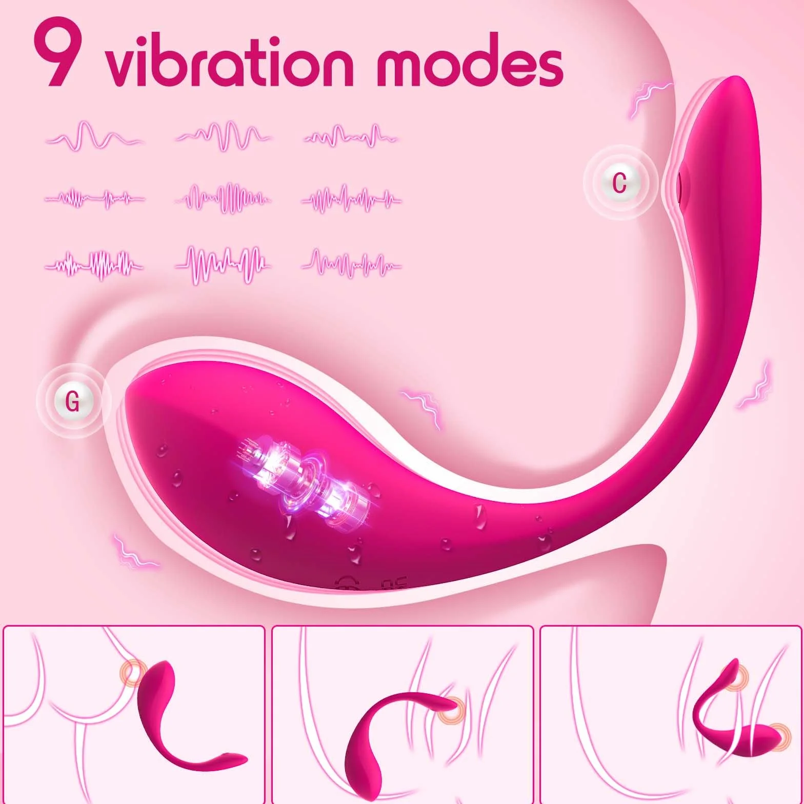 Vibratoreper Donna Wireless Uovo Vibrante Telecomandato Sex toys, App Ovetto Vibrante Donna Vibratori Portatili Stimolatore Clitoride Femminile Bullet G Spot Toys Sessuali per Mutandine Vibranti