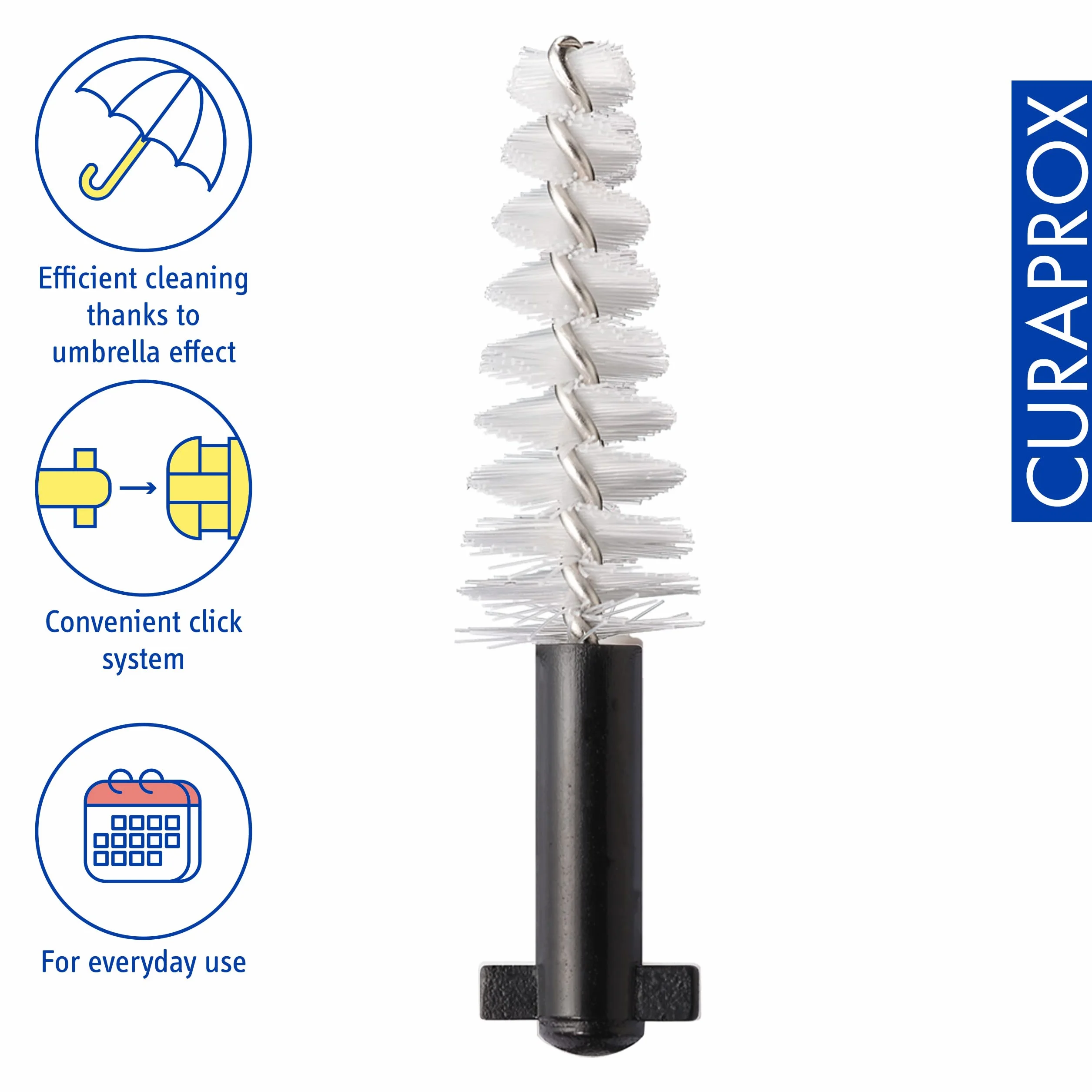 Curaprox Interdental Brush Set CPS 15 Regular Plus-Nero 5 spazzole con supporto UHS 451