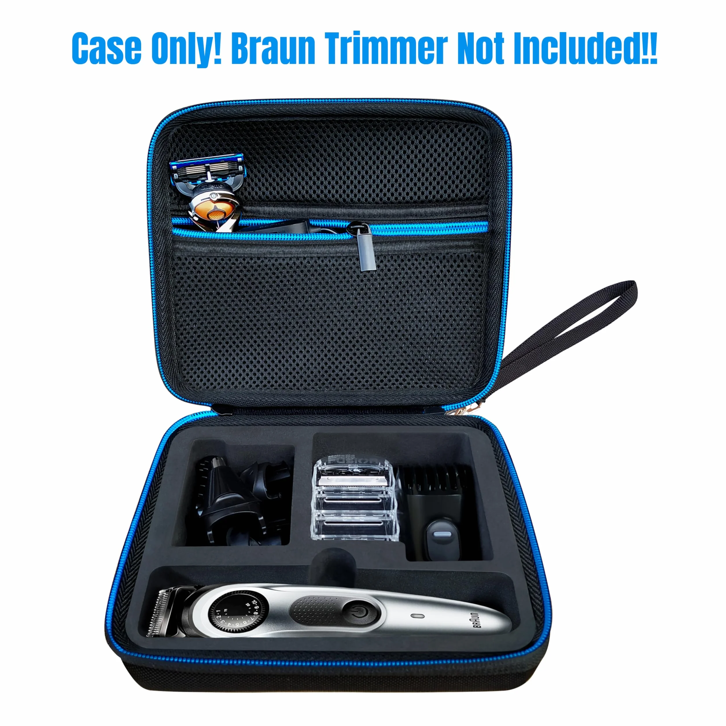 LAVSS Borsa Compatibile con Braun MGK BT Series MGK5410 MGK3441 7491 MGK5080 5380 5245 5060 MGK3085 3080 3221 3242 Braun BT7240 ecc Multigrooming Set Contenitore Envoltura Astuccio Custodia Trasporto