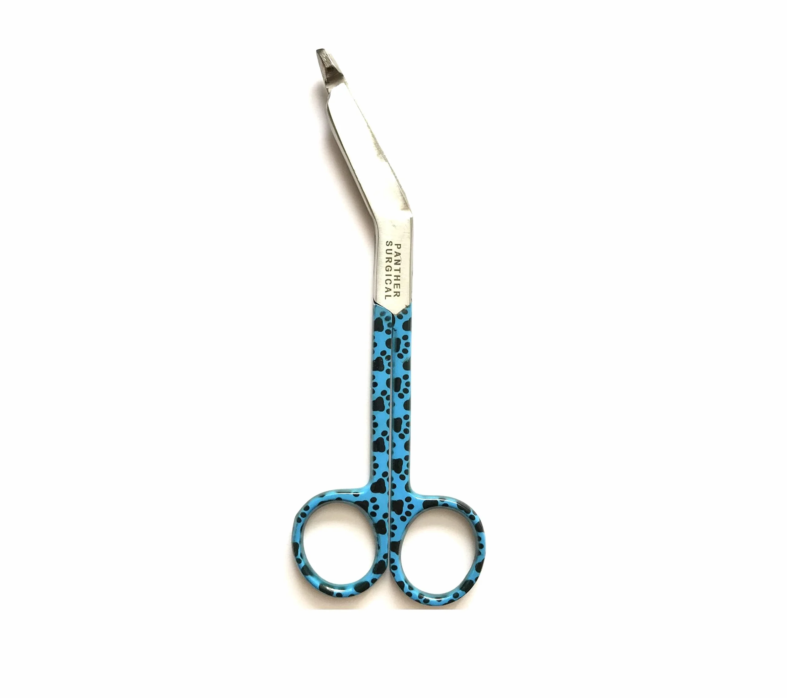 Forbici per bendaggi in acciaio inox, resistenti, per uso infermieristico, 14 cm, multicolori, per primo soccorso, multiuso (motivo stampa piede)
