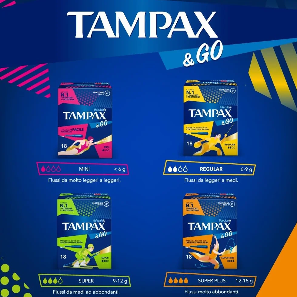 TAMPAX &GO SUPER x18