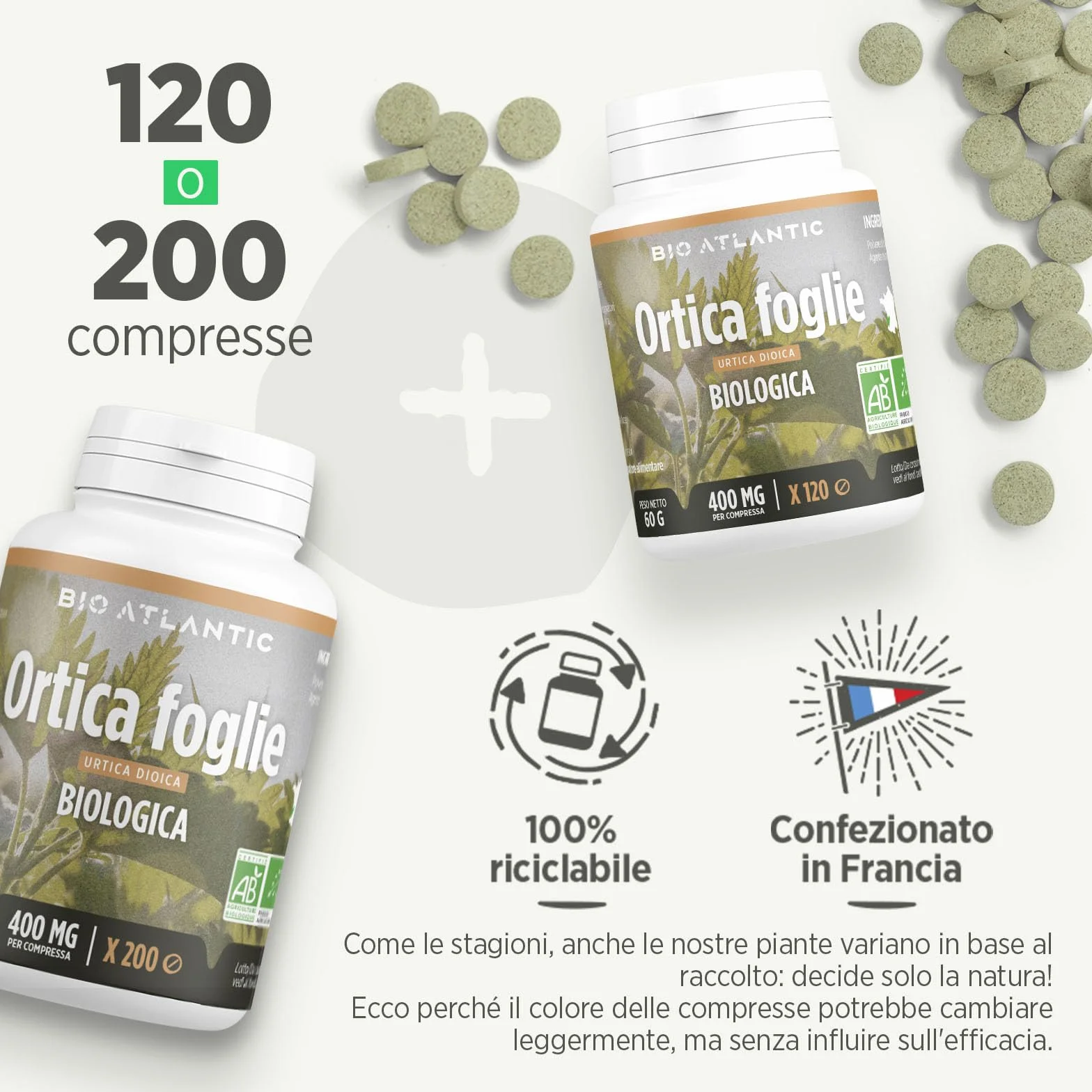 Ortica Foglie Bio 400mg 200 compresse