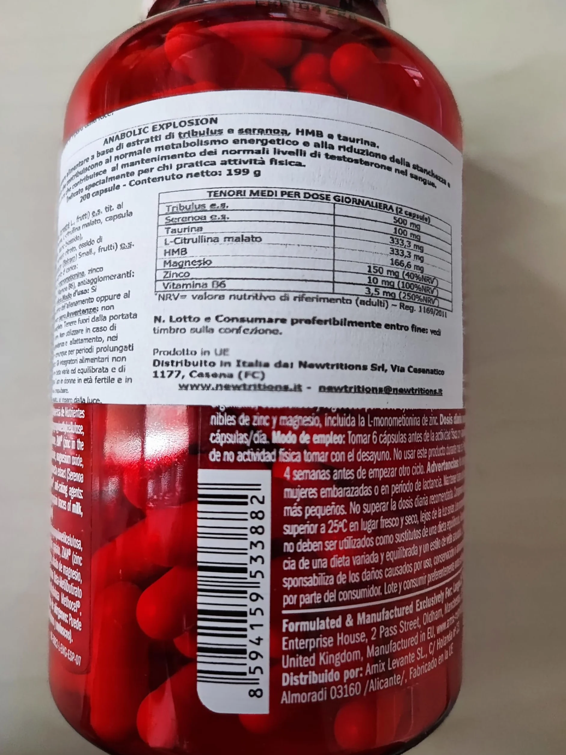 Amix Nutrition - Anabolic Explosion - 200 capsule