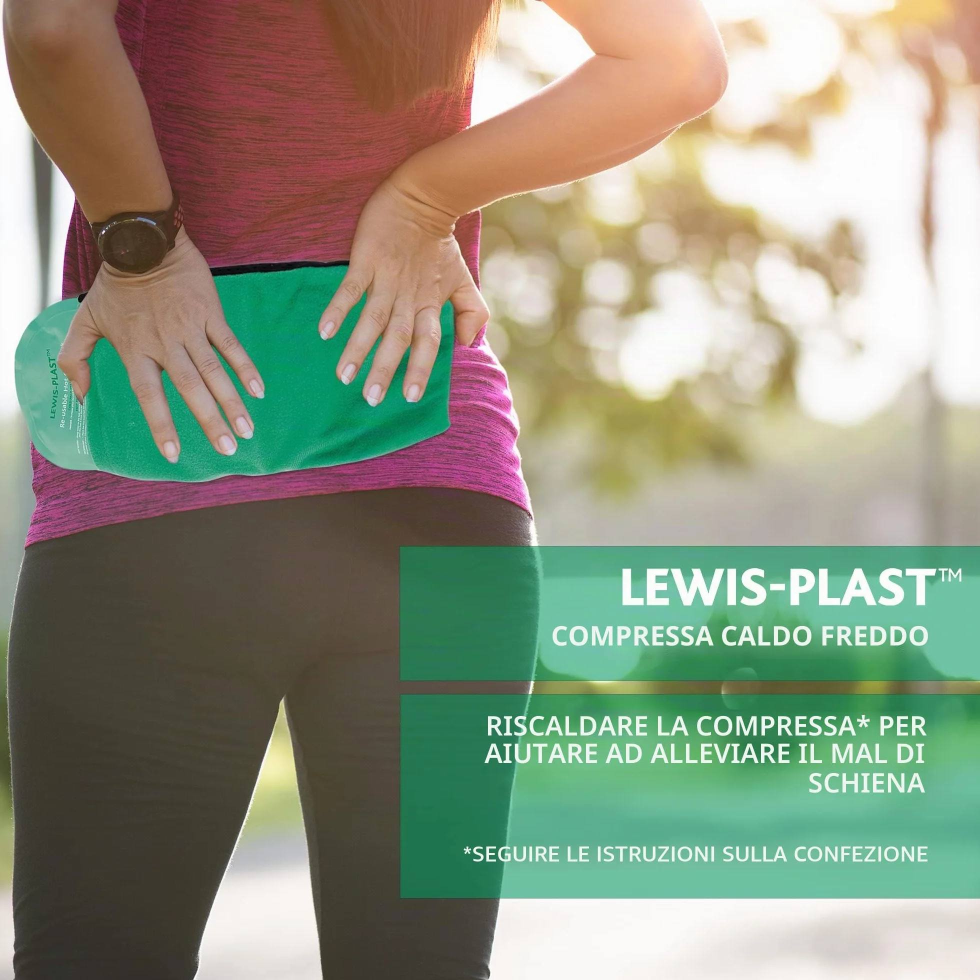 Lewis-Plast - Gel Riutilizzabile per Terapie Caldo/Freddo con Custodia Protettiva - Ideale per Dolore a Ginocchia, Schiena, Caviglia e Collo, Emicranie, Mal di Denti, Contusioni ed Altre Lesioni