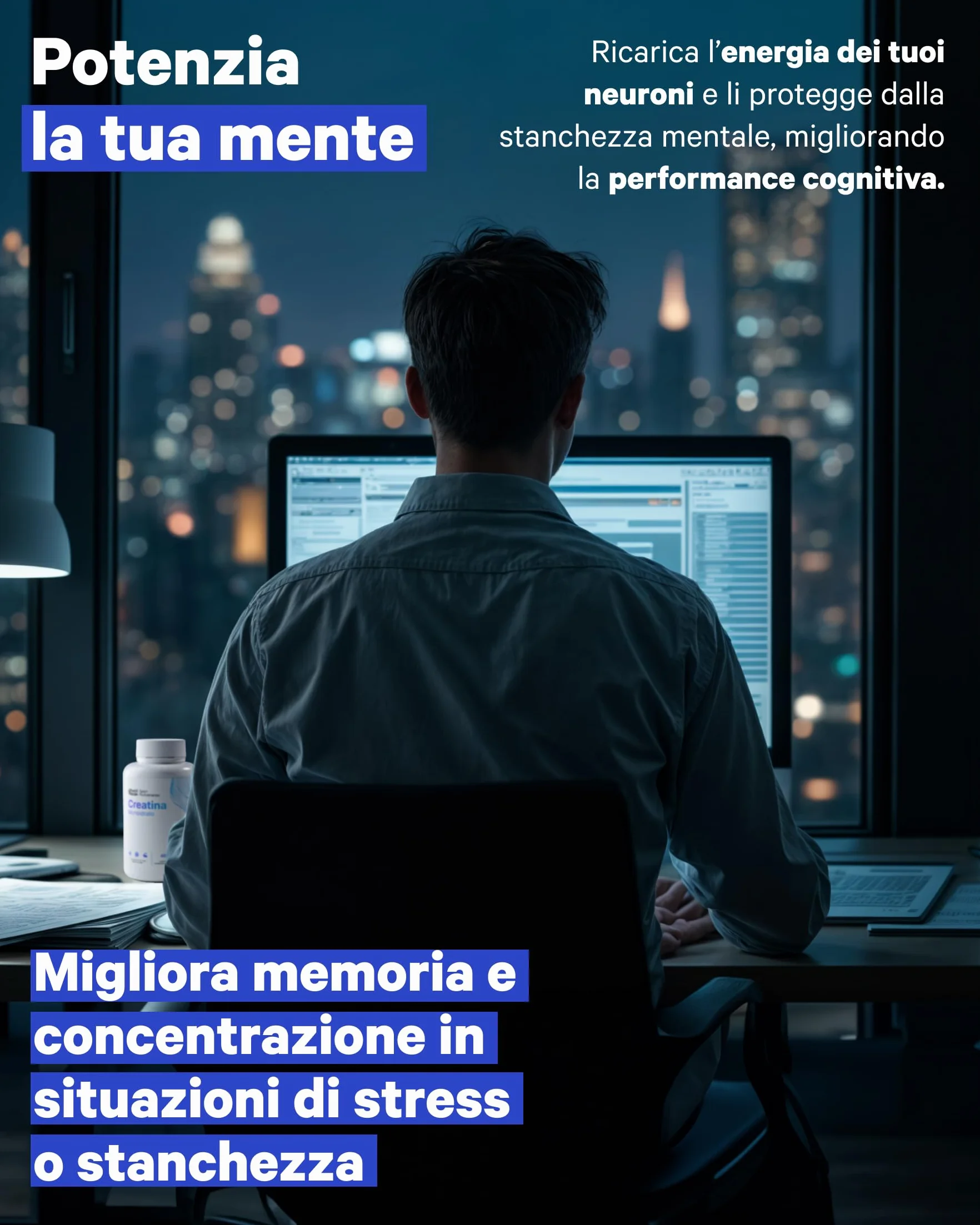 Creatina Monoidrata 3000 mg – 400 compresse | Migliora la forza, la massa muscolare, l'endurance, il recupero, l'energia e l'agilità mentale | Vegana, Senza Glutine, Senza OGM | Per Uomo e Donna
