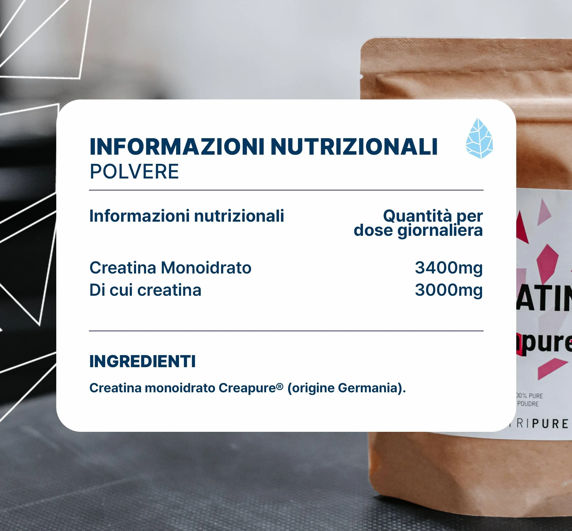 Nutripure | Creatina Monoidrato in Polvere Creapure® 100% Pura | Gusto Neutro | Vegana | Aumento della Forza Muscolare | Ideale per Sport Intensi e per il bodybuilding| 150 g | Prodotto in Germania