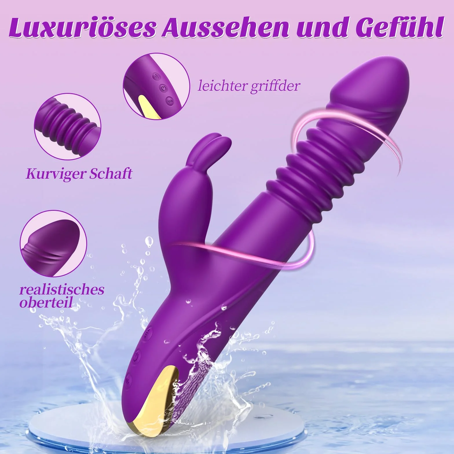 Giocattoli sessuali per donne Dildo Vibratore Funzione Spinta - Set di vibratori per coppie Giocattoli sessuali Punto G Rabbit Vibratori Vibrazione per donne con App