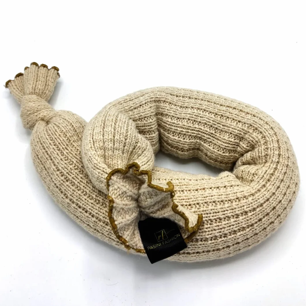 PASINI FASHION - Cuscino termico lavabile con Cashmere e noccioli di ciliegia, Naturalmente morbido e riscaldante, ottimo contro la cervicale (Beige)