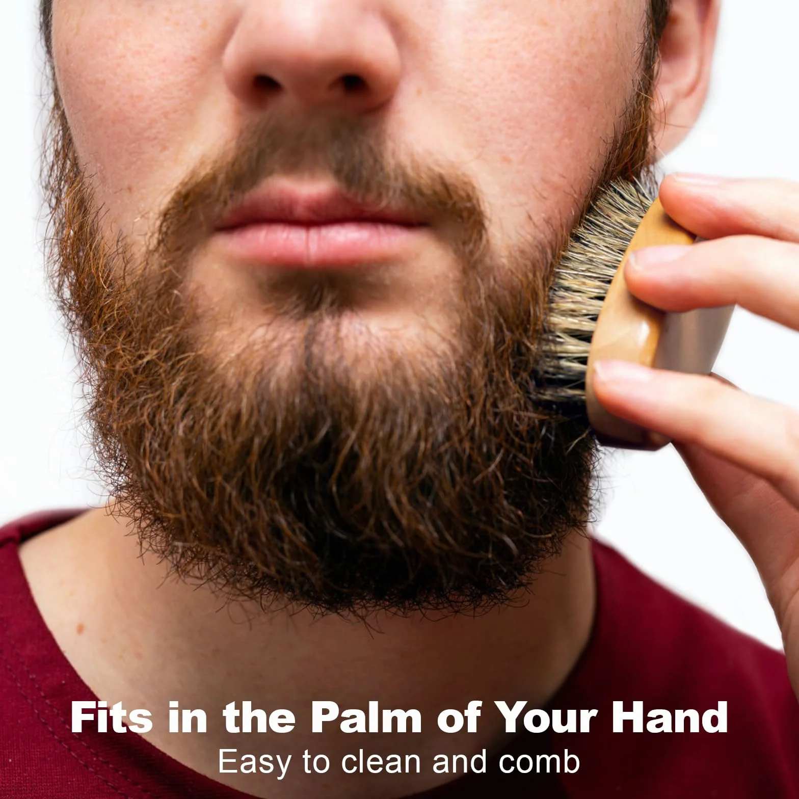 Spazzola da Barba e Pettine da Barba Kit per Uomo Pettine in Legno Spazzola con Setole di Cinghiale con Custodia per Quotidiano Viaggio3Pcs