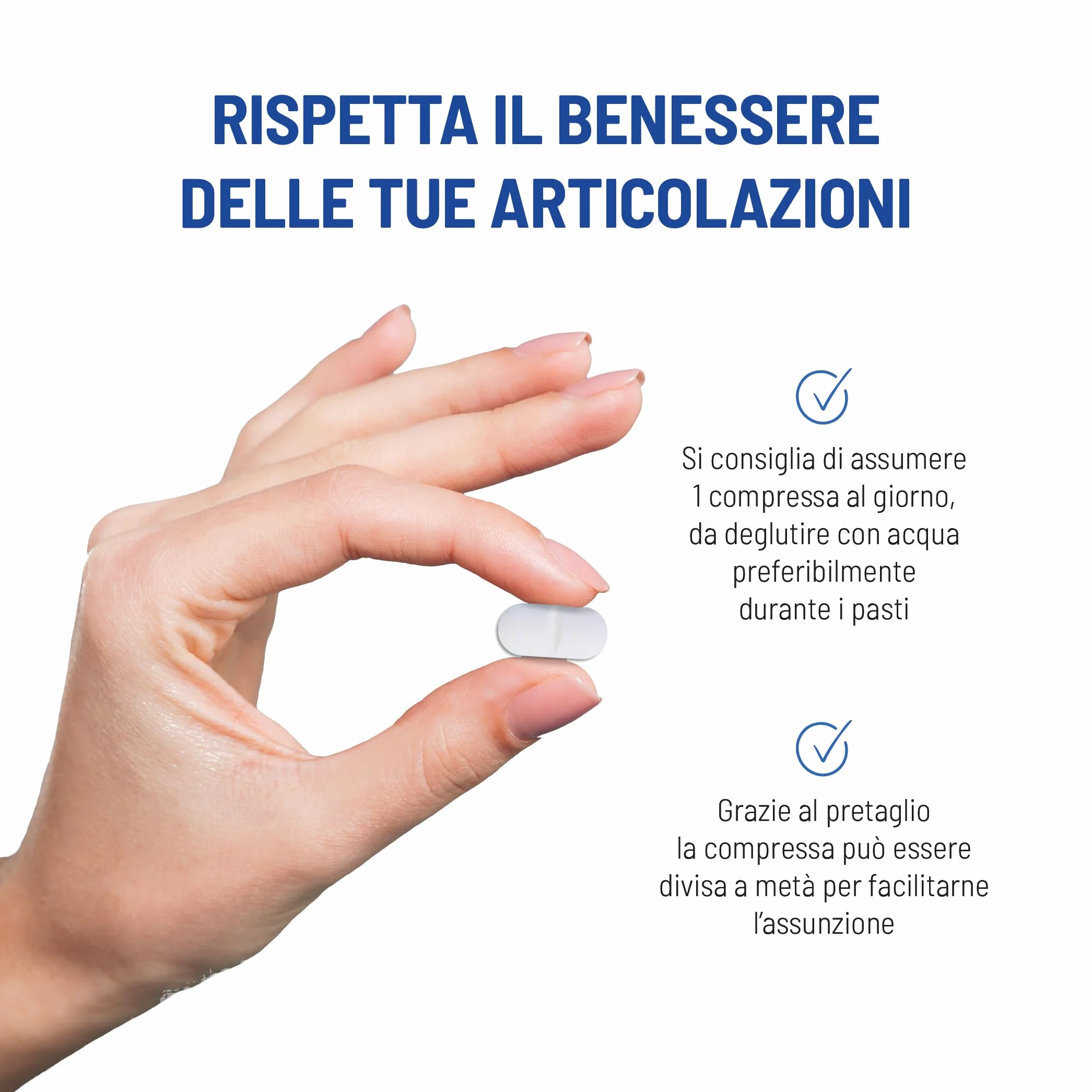 Equilibra Integratori Alimentari, Glucosamina & Condroitina Complex, Integratore a Base di Glucosamina e Condroitina, con MSM, Calcio, Zinco e Vitamina D3, Per le Articolazioni, 90 compresse