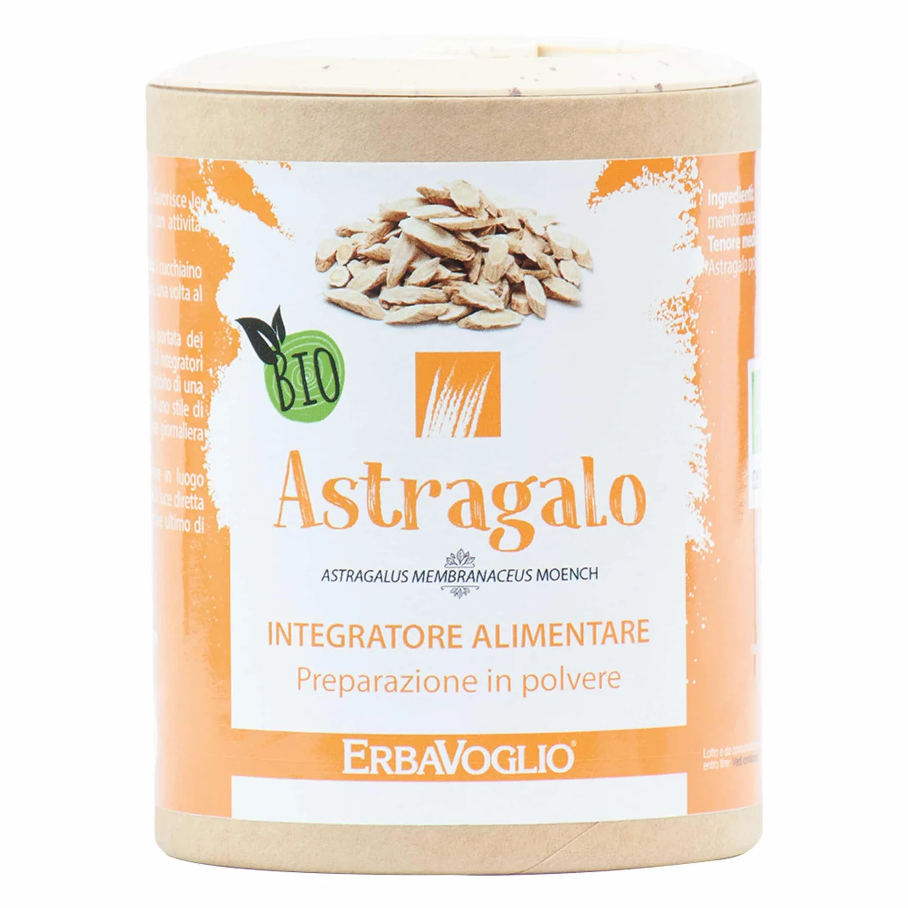 Erbavoglio Polvere di Astragalo Bio 100 g Integratore Alimentare Biologico