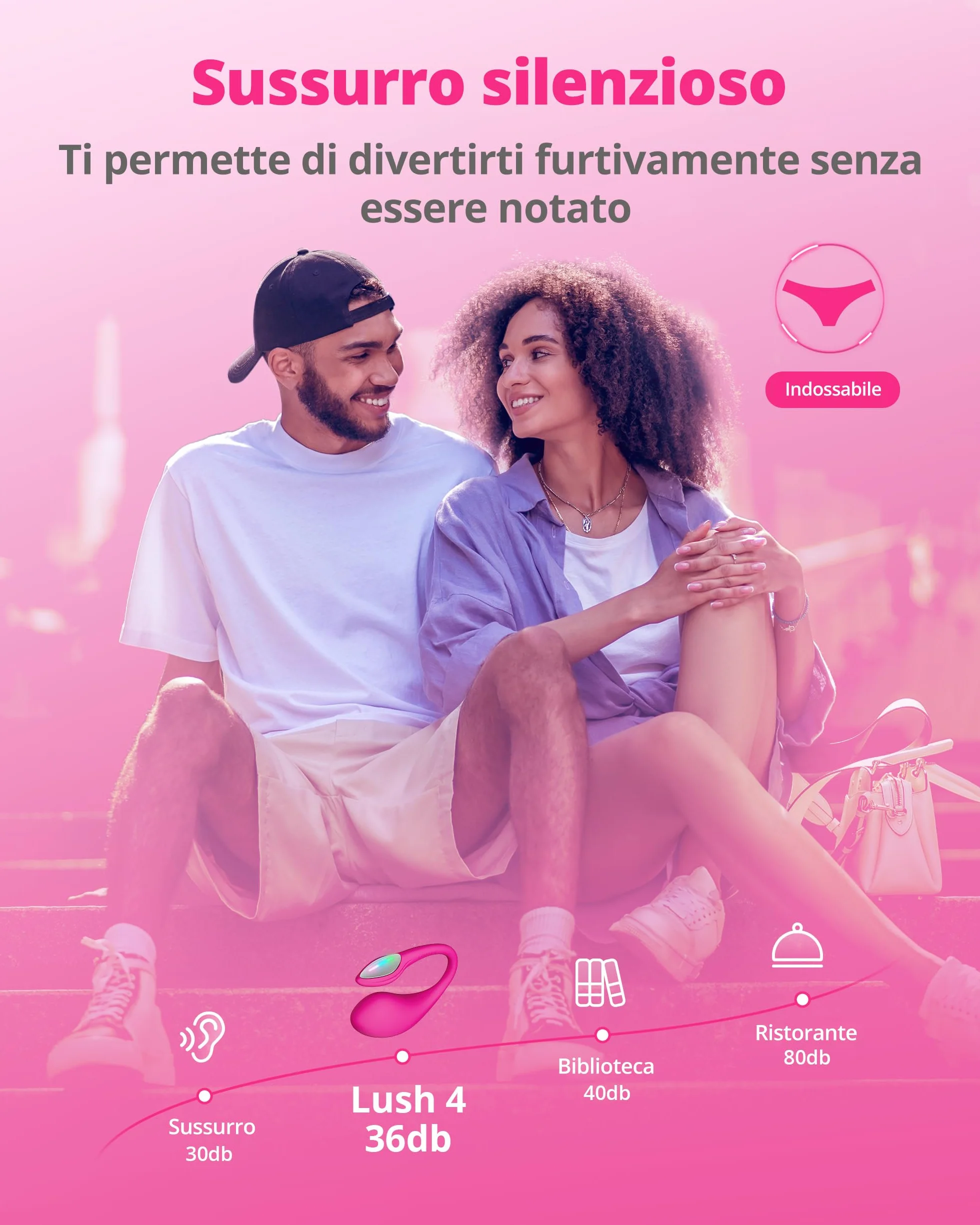 LOVENSE Lush 4 Vibrazione del punto G telecomandata per donne, giocattolo sessuale per adulti con coda luminosa a LED, vibrazione per donne con applicazione