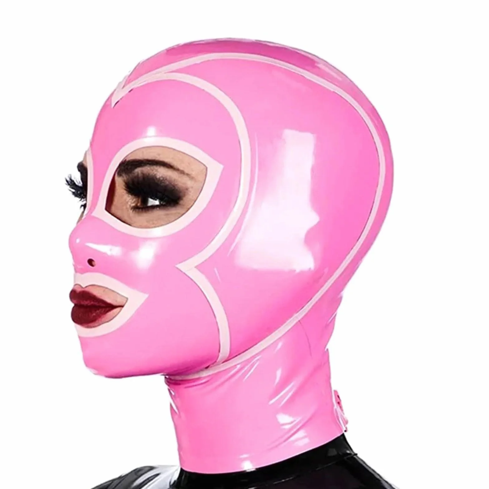 Rosa Lattice Testa Coperchio Maschera Viso Cosplay Party M