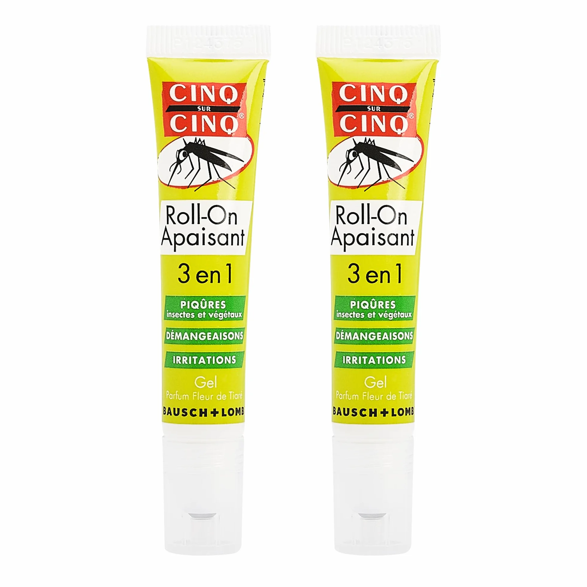 Cinq su Cinq Roll-on emolliente 3 in 1, confezione da 2 x 7 ml