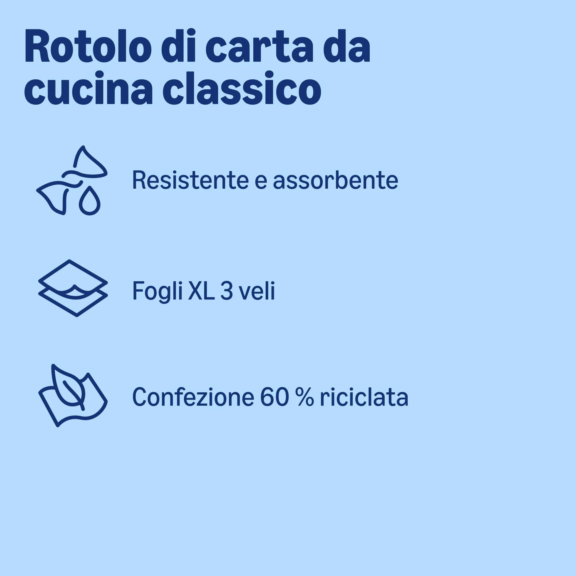 Amazon Carta da Cucina Super Assorbente 3 Veli 3 Rotoli 80 Fogli Certificata FSC