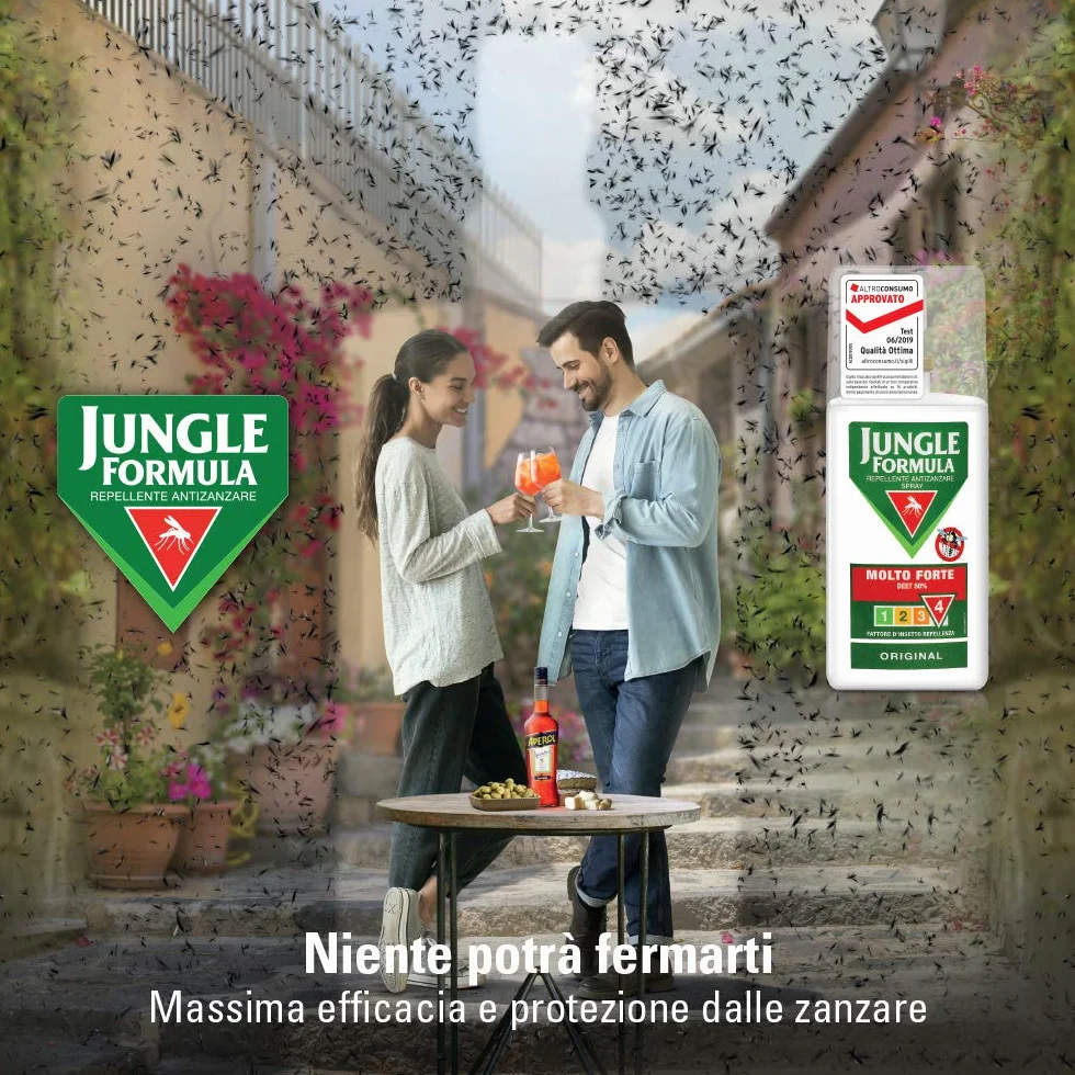 JUNGLE FORMULA Molto Forte Spray Antizanzare 9 ore Protezione 2x75 ml