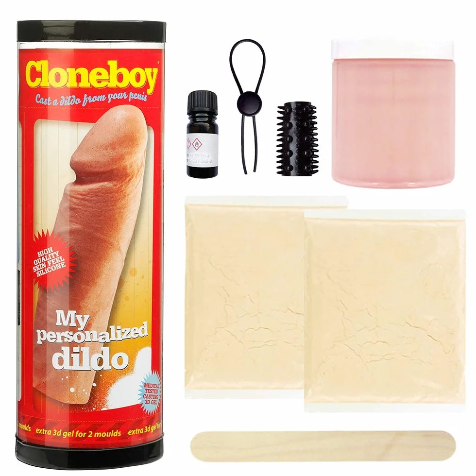 Set calco per il pene, vibratore, color pelle