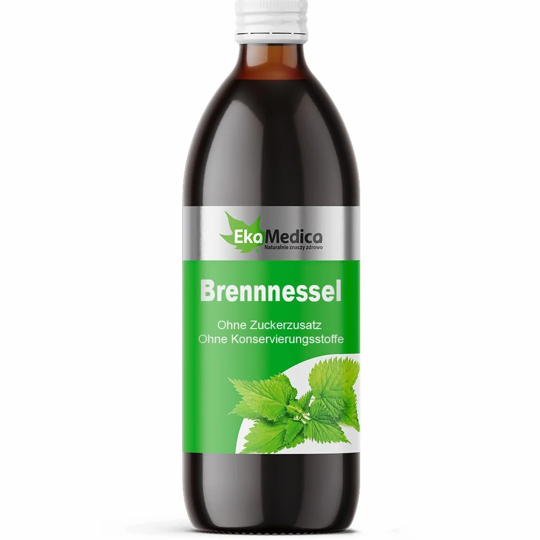 EkaMedica Estratto di ortica Succo Integratore alimentare 500 ml Naturale Senza zuccheri aggiunti