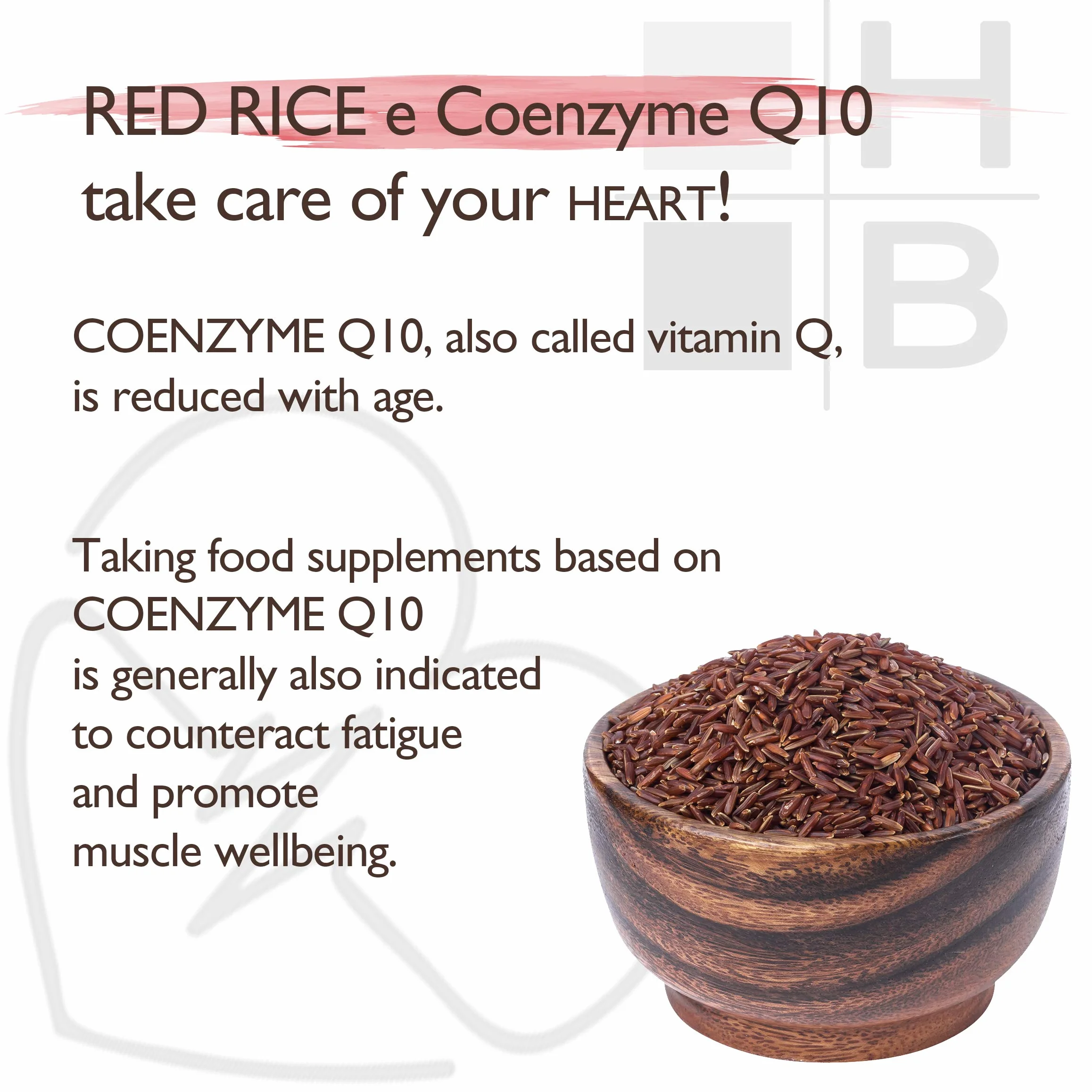RISO ROSSO e COENZIMA Q10 HB | 120 capsule | riso rosso fermentato | con VITAMINA Q10 | Prodotto Italiano