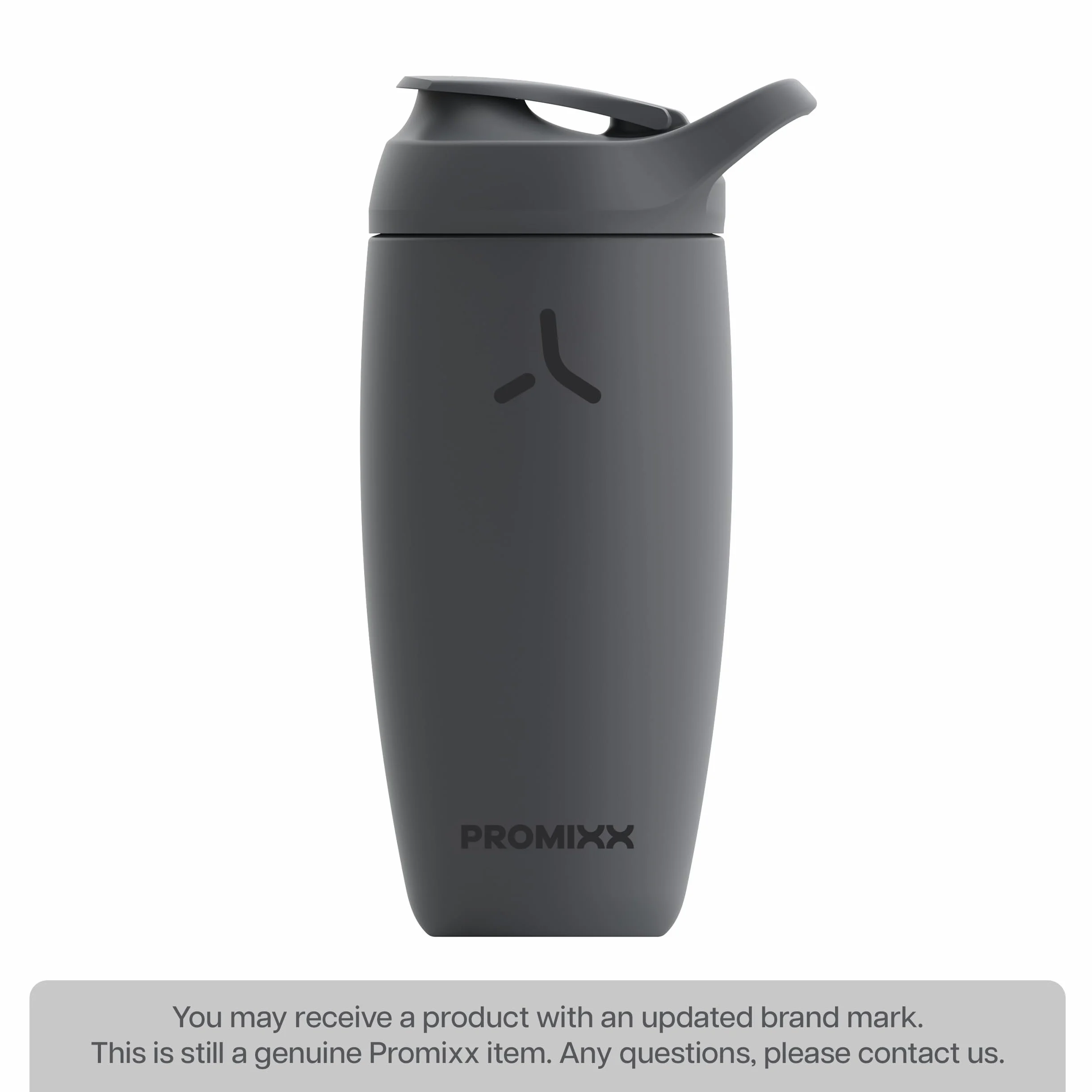 Promixx Pursuit Shaker Bottle New Edition - Borraccia termica in acciaio inox e tazza frullatore, 550ml, Grigio Grafite